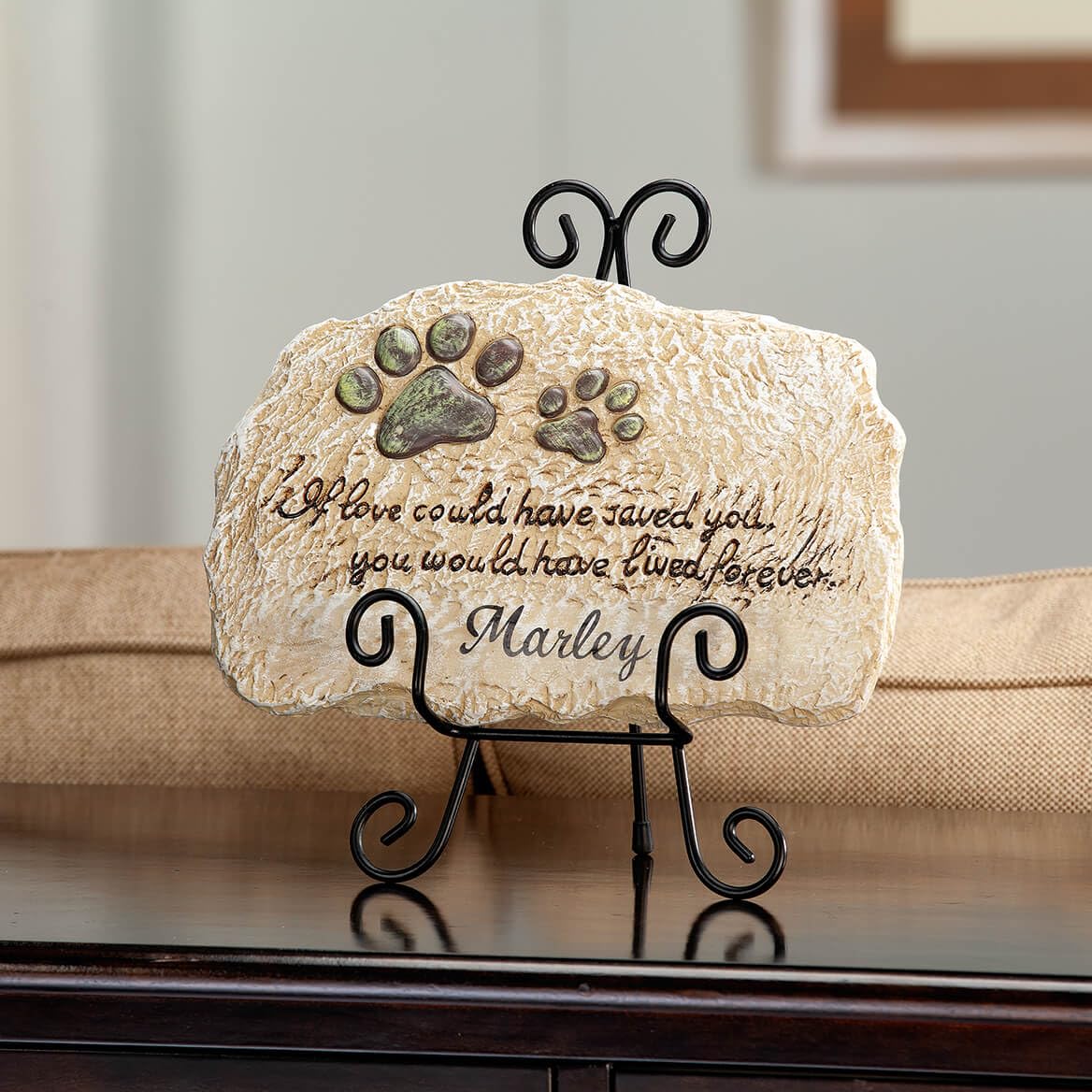 Fox Valley Traders Custom Forever Pet Memorial Garden Stone, Customized Indoor/Outdoor D  Cor, Crafted With 100% Resin, Loss Of