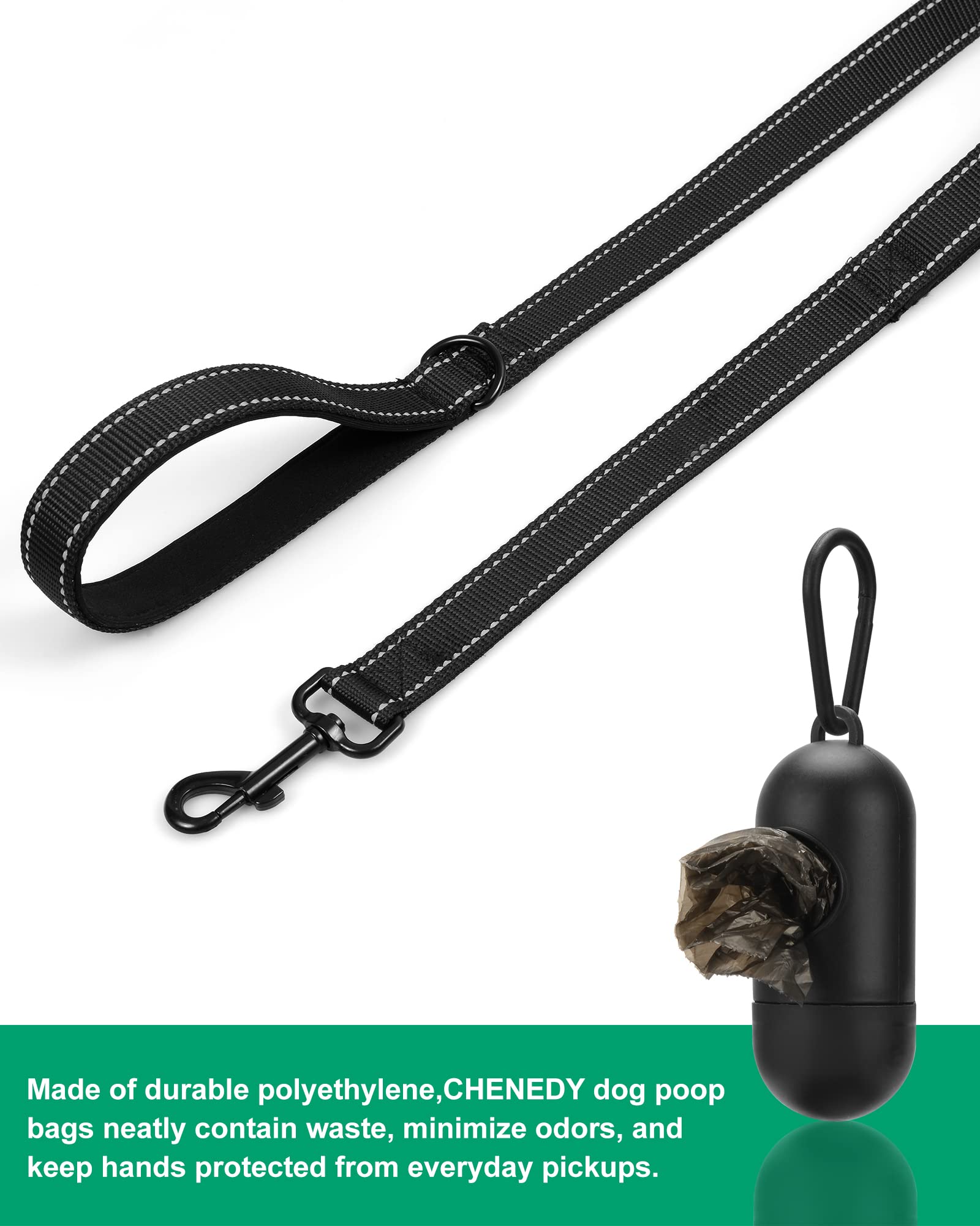 Dog Leash, Heavy Duty Dog Leash, Leashes For Large Breed Dogs 5Ft 6Ft, Double Handle Dog Leash, Reflective Training Lead, Perfec