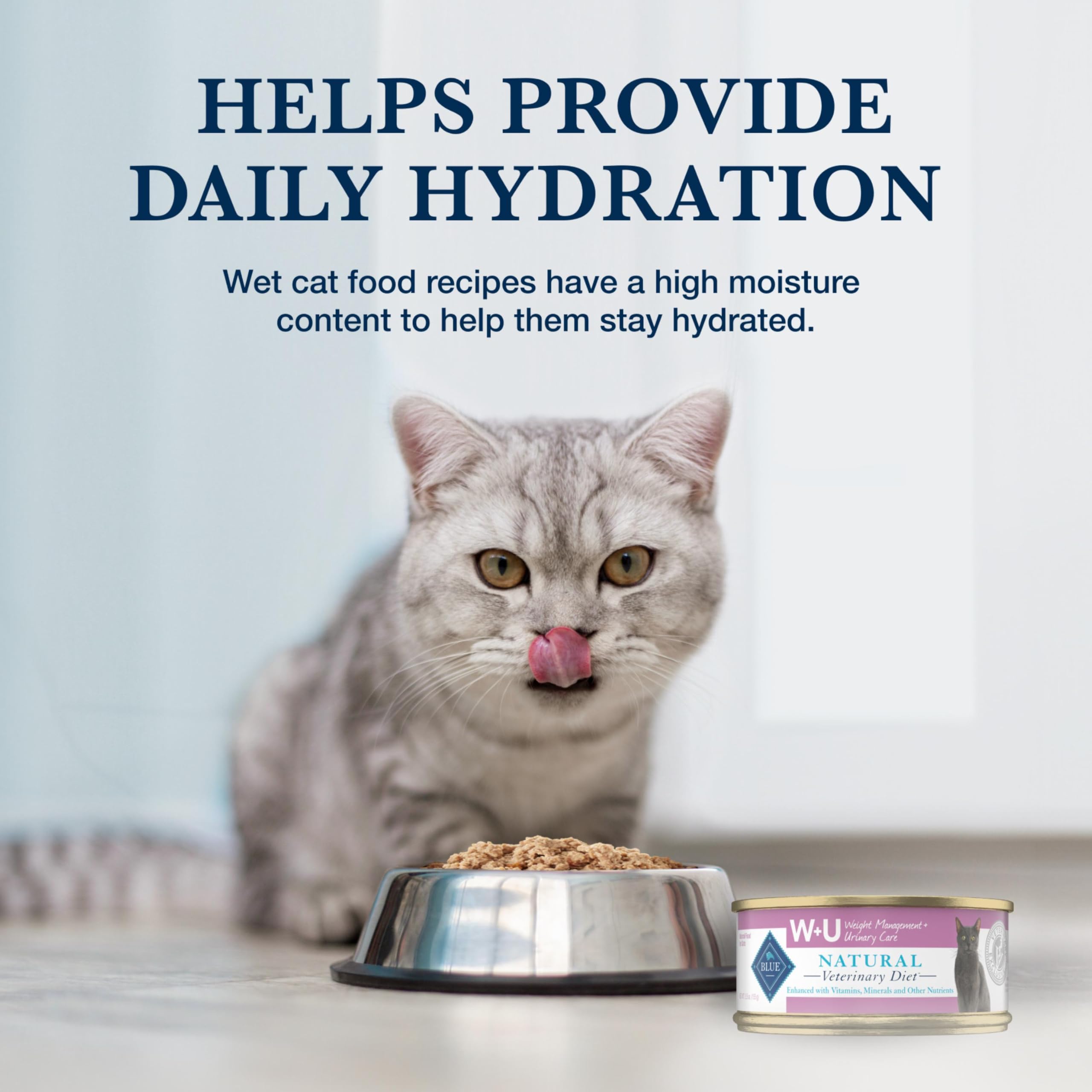 Blue Buffalo Natural Veterinary Diet W+U Weight Management + Urinary Care Wet Cat Food, Veterinarians Prescription Required, Ch