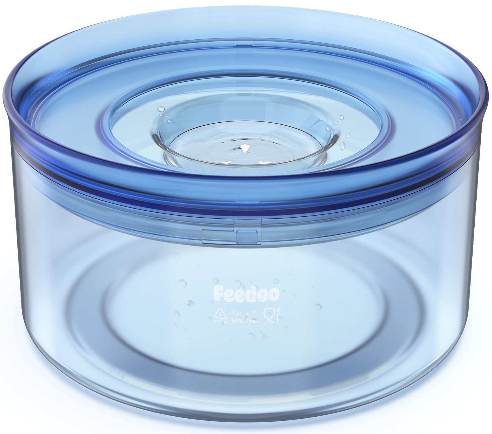 Feedoo 1Gallon/128Oz Dog Water Bowl No Spill, Tritan Bpa Free Spill Proof & No Splash Dog Water Bowl For Messy Drinkers, Slow Dr