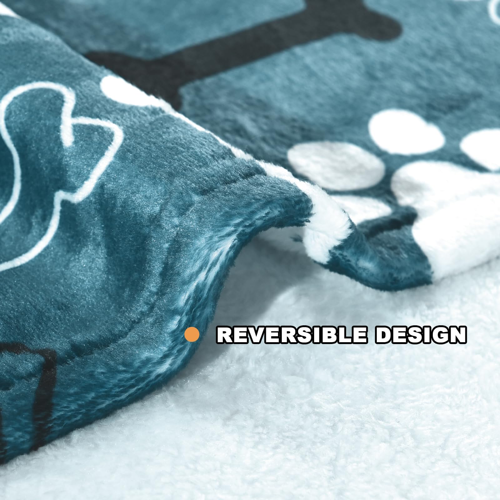 Ahoocustom Dog Blanket,Super Soft Fluffy Premium Fleece Pet Puppy Blanket For Large Medium Dog Cat Mat Cover For Bed Couch,Rever