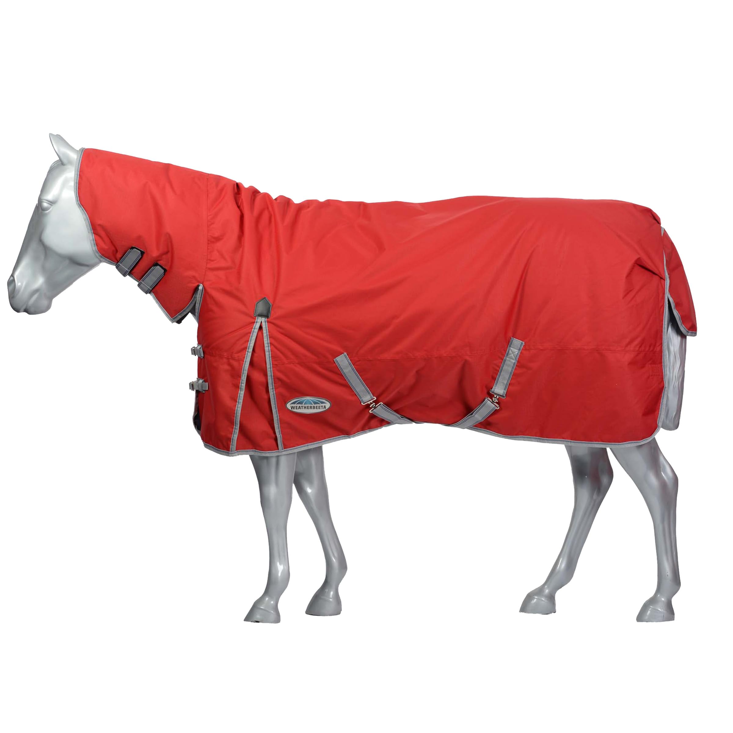 Weatherbeeta Comfitec Classic Combo Neck Lite, Red/Silver/Navy, 48''