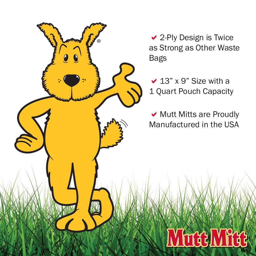 Mutt Mitt Dog Waste Pick Up Bag, 100-Count