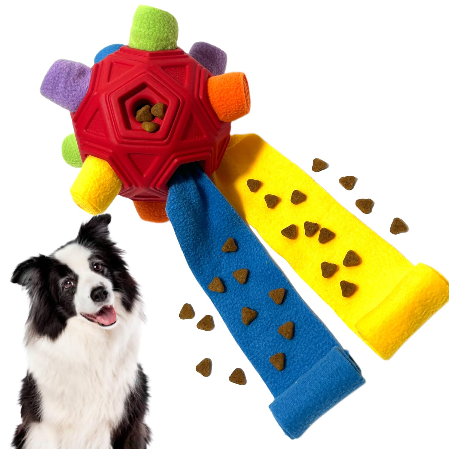 CIIVURR Snuffle Ball for Dog Toys Unbreakable Upgrade Ball Interactive Toy Foraging Snuffle Mat Puppy Treat Dispenser Slow Feede