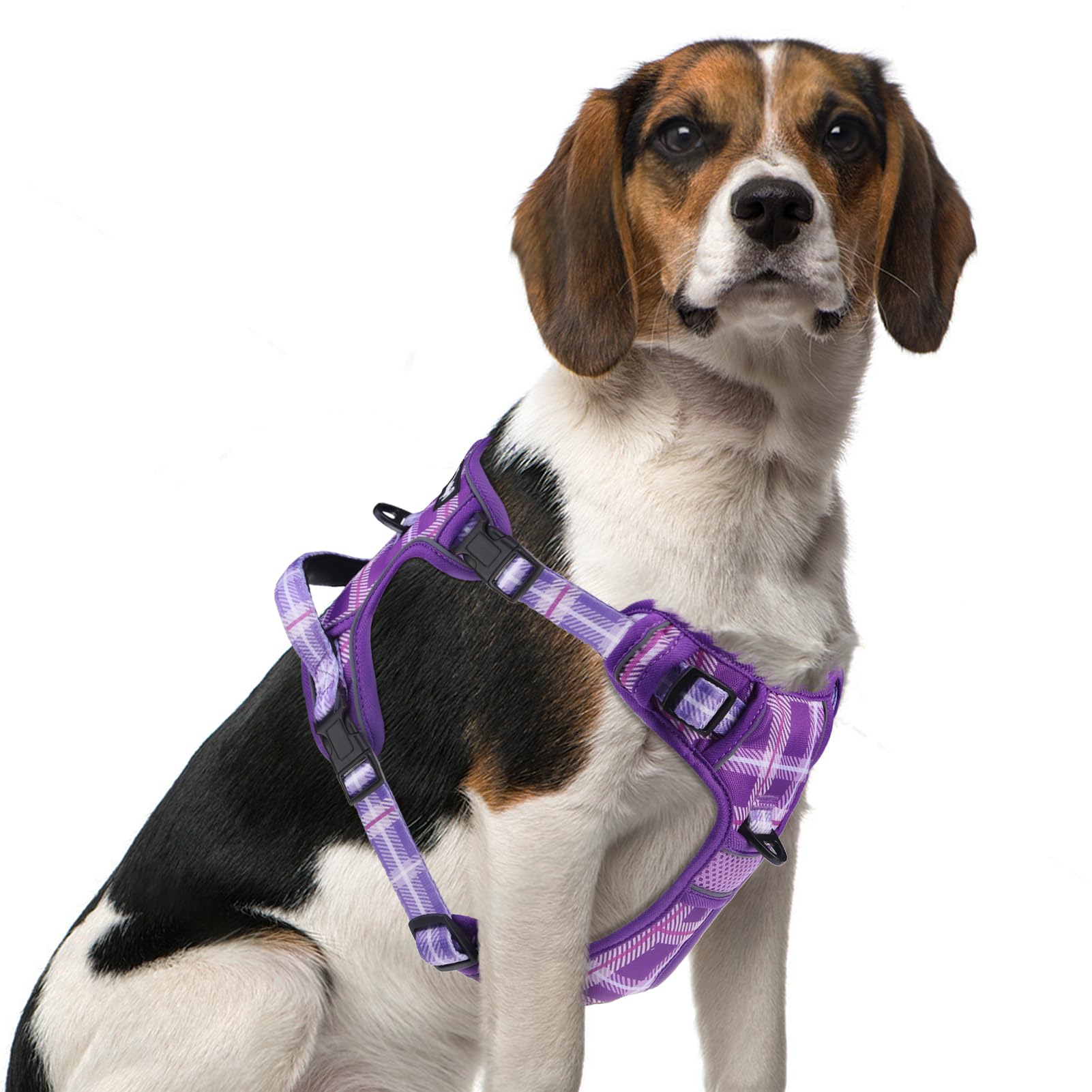 Pupteck No Pull Dog Harness Medium Sized, Adjustable Reflective Dog Harness With Handle Easy Control, Comfortable Soft Padded Pe