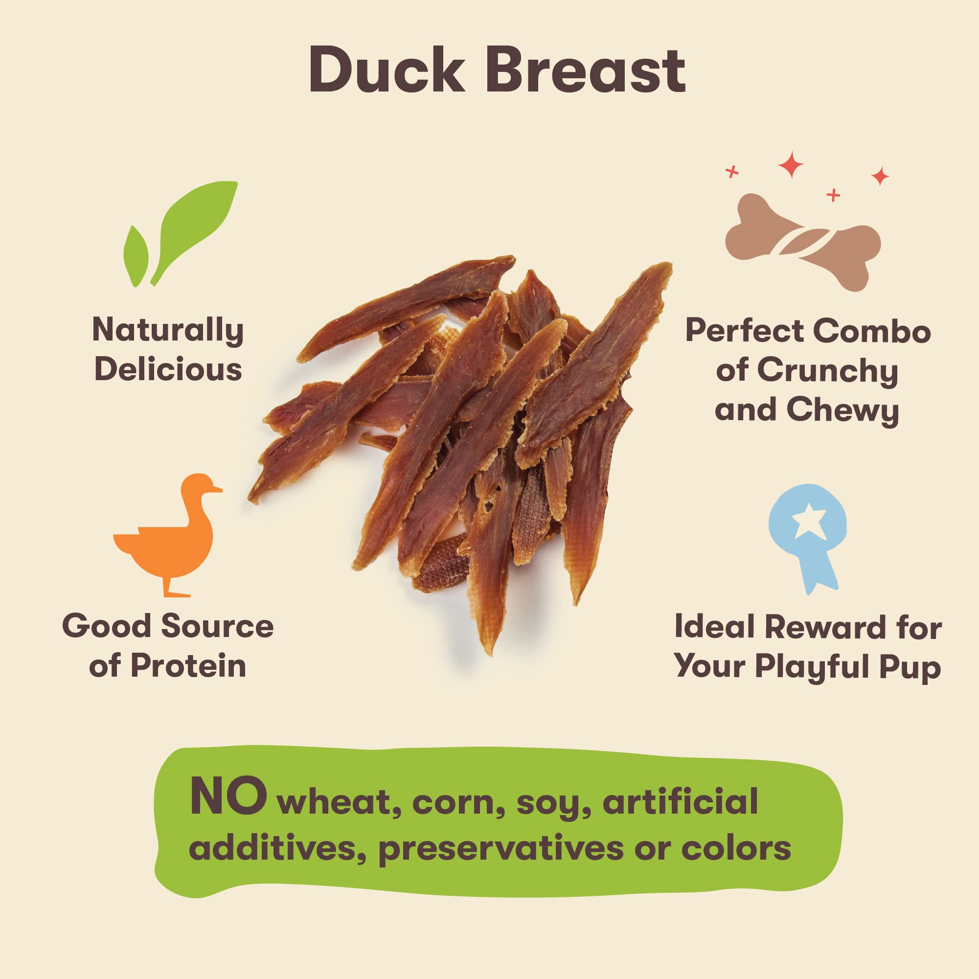 Pet n Shape Duck Breast Jerky Dog Treats - 16 Ounce