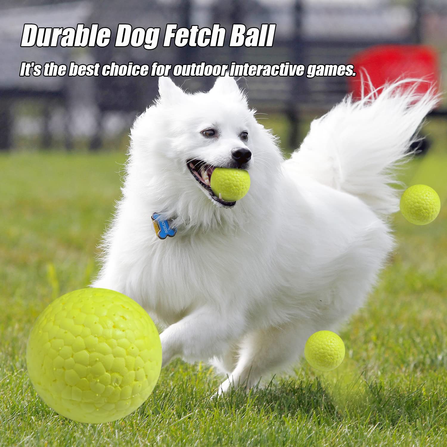 DLDER Dog Balls Toys for Aggressive Chewers,Fetch Balls for Large Dogs Indestructible,Durable Floating Lightweight Bouncy Balls
