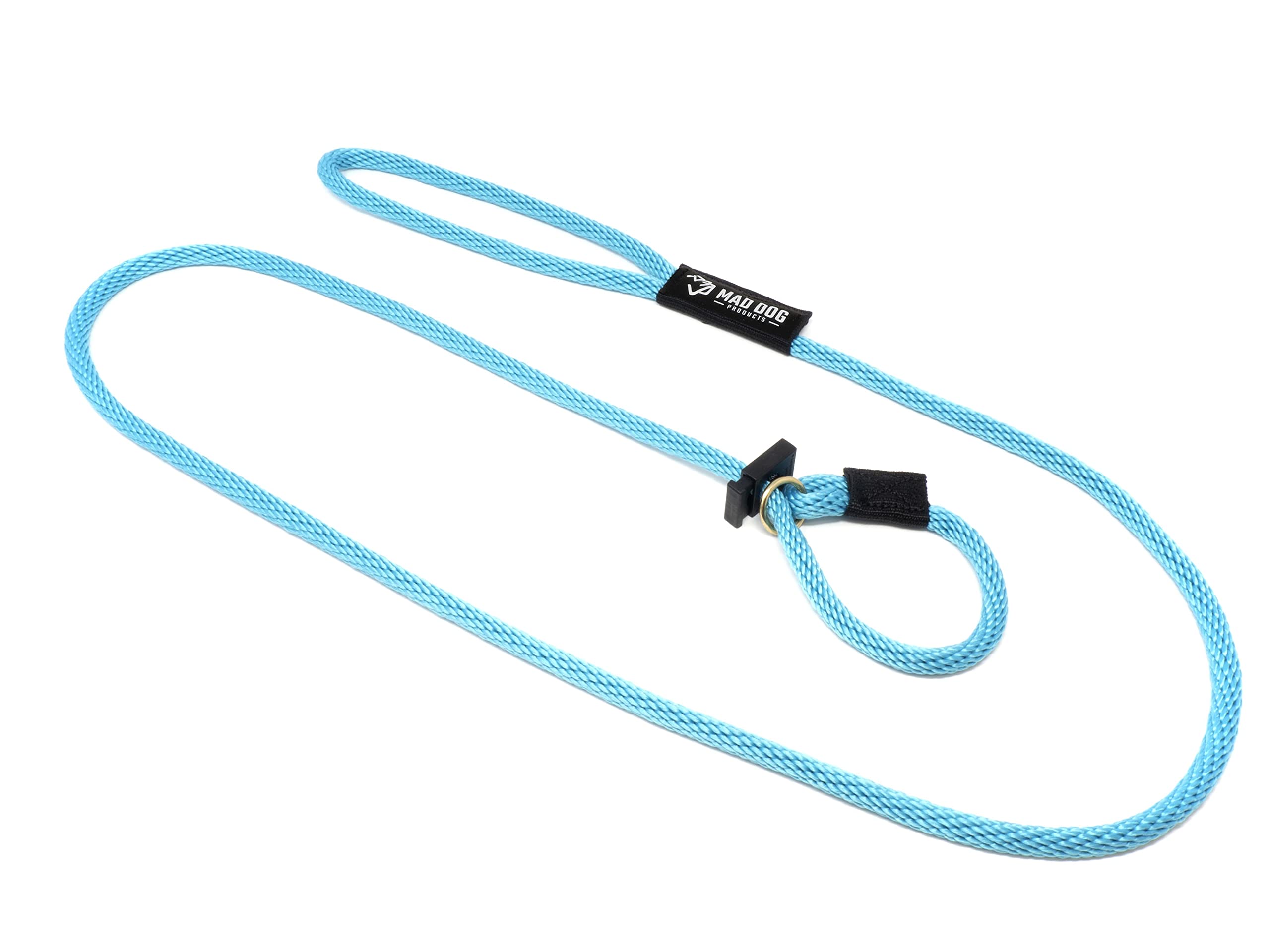 Mad Dog Products English Slip Dog Lead | 3/8 Inch X 8 Feet | Aqua