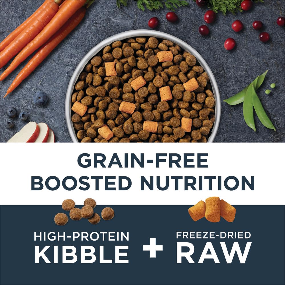 Instinct Raw Boost Natural Dry Dog Food with Freeze Dried Pieces, Grain Free, Real Chicken - Gut Health, 18 lb. Bag