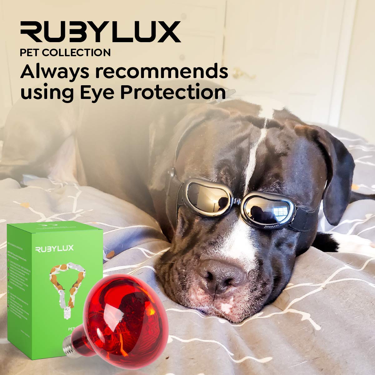 RubyLux Near Infrared Bulb for Pets - 1 Pack, Ideal for Heat Therapy and Wellness