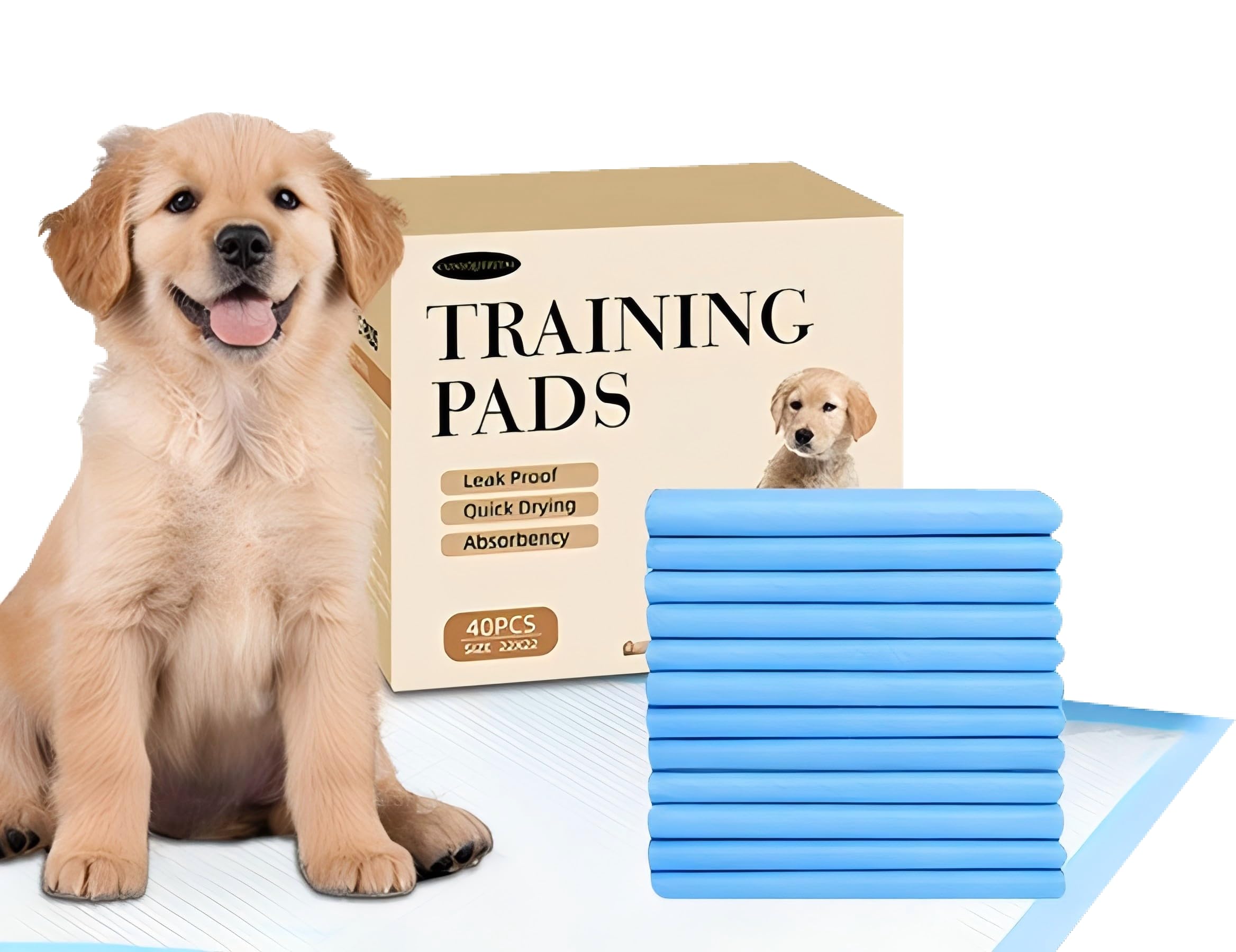 CUNIQUEPETAL 22x22 Dog Pee Pads 100 Count, Charcoal Puppy Pads, Super Absorbent Training Pads, 6-Layer Leak-Proof Puppy Training