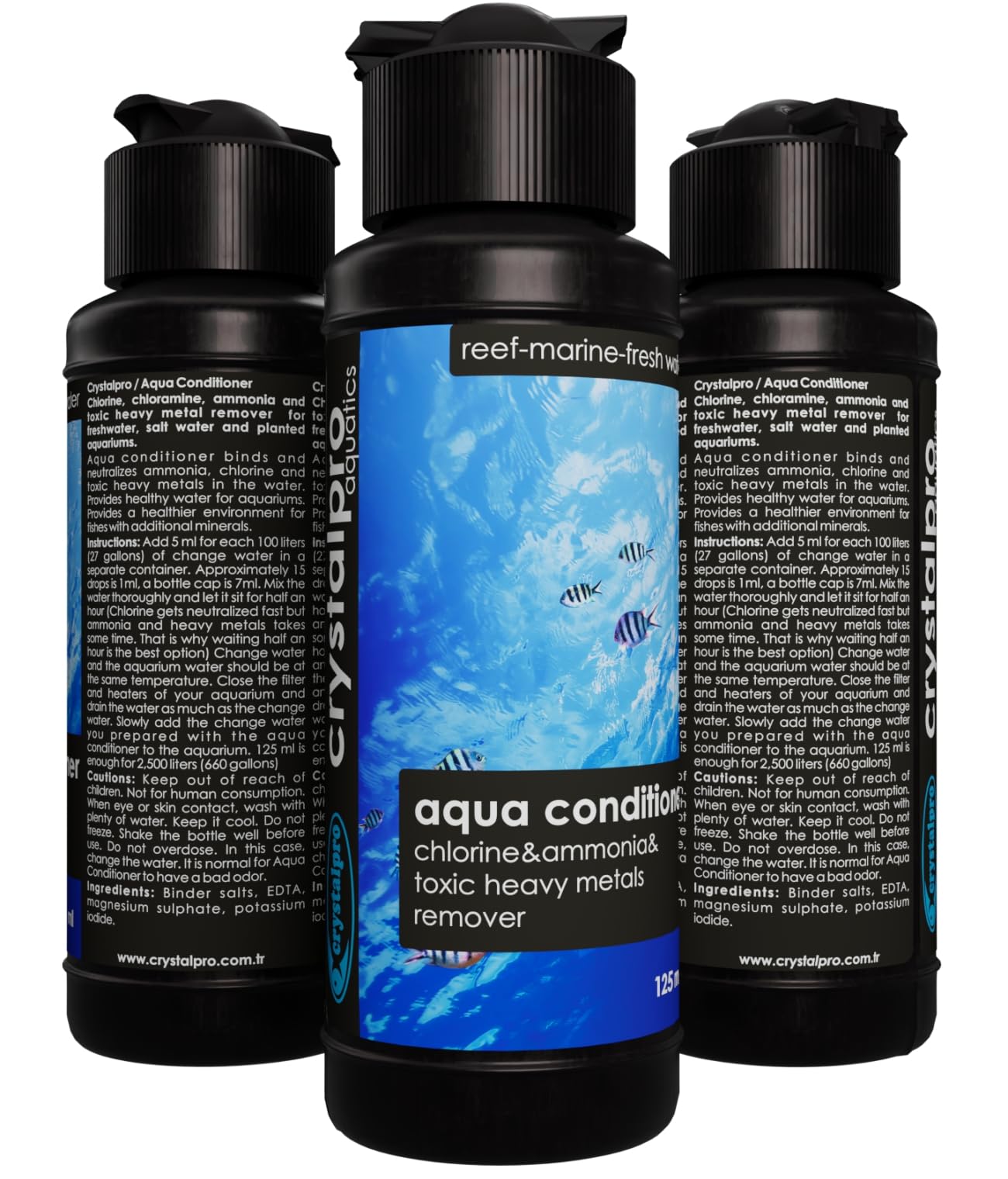 Aqua Conditioner 4.22 Oz - Treats 1320 Gallons Neutralizes Chlorine and Ammonia in Tap Water - with Additional Minerals - for Al