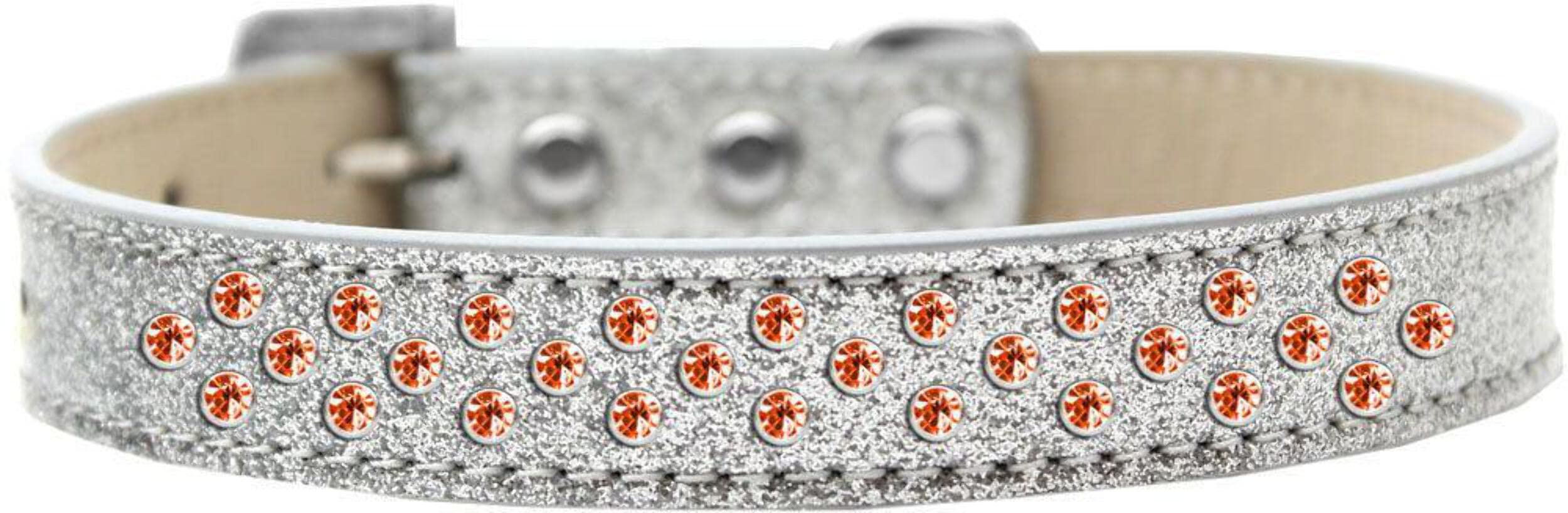 Mirage Pet Products Sprinkles Ice Cream Dog Collar with Orange Crystals, Size 12, Black