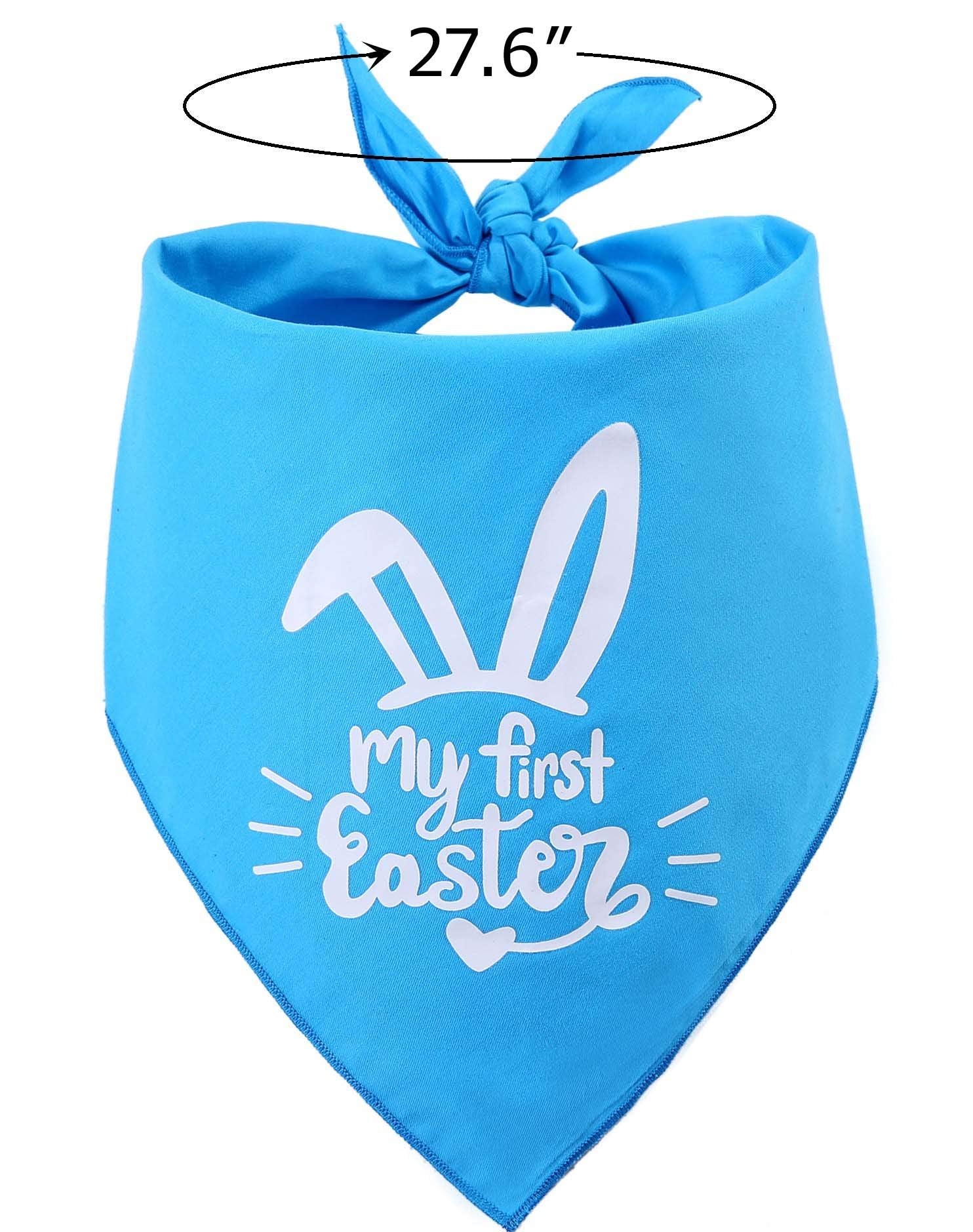Pawskido Easter Dog Bandana Reversible Triangle Bibs Pet Scarf