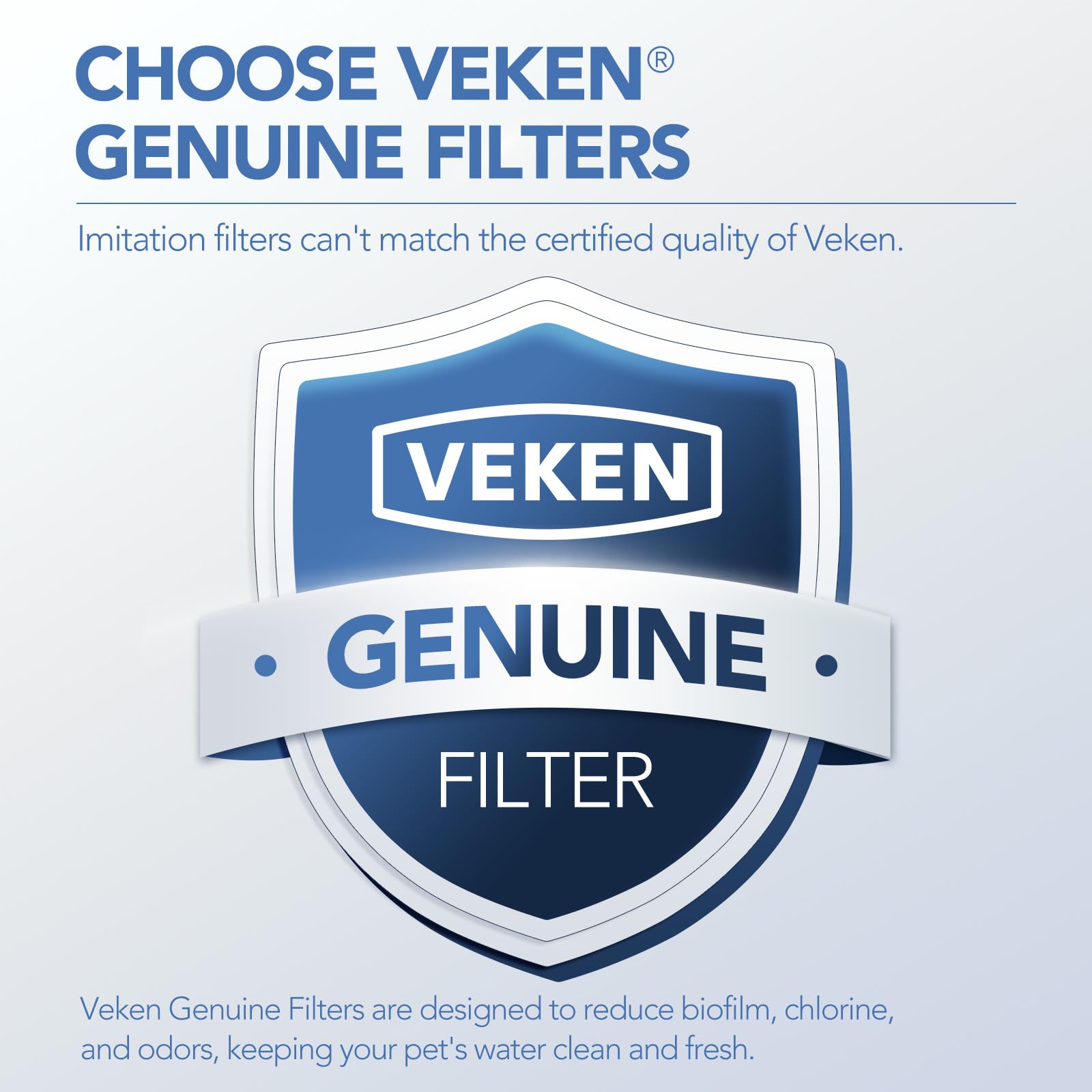 Veken Cat Water Fountain Filters, 16 Pack Replacement Filters & Sponges, 5-Stage Filtration for 50oz, 84oz, 95oz Fountains, White/Black
