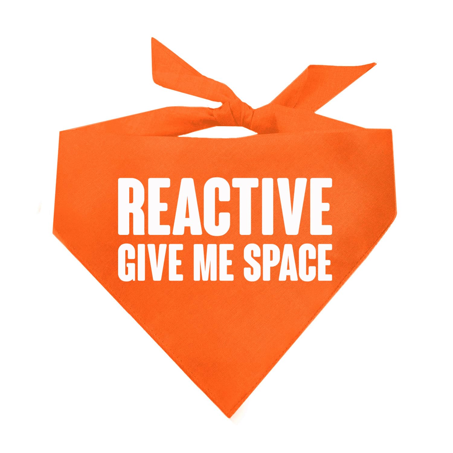 Reactive Give Me Space Dog Bandana (Orange, Os 272)