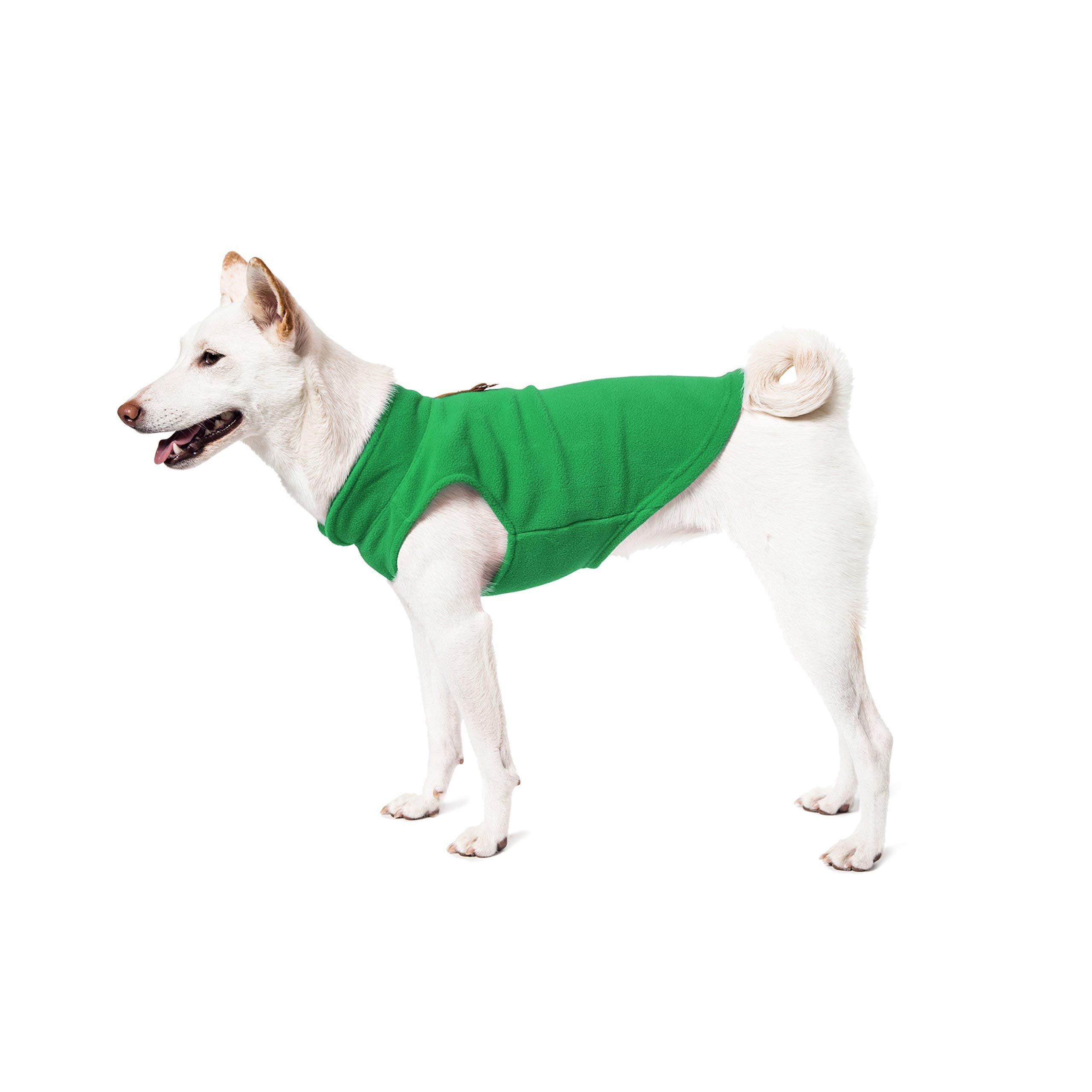 Gooby Fleece Vest Dog Sweater - Fuchsia, Medium - Warm Pullover Fleece Dog Jacket With O-Ring Leash - Winter Small Dog Sweater Coat - Cold Weather Dog Clothes For Small Dogs Boy Or Girl