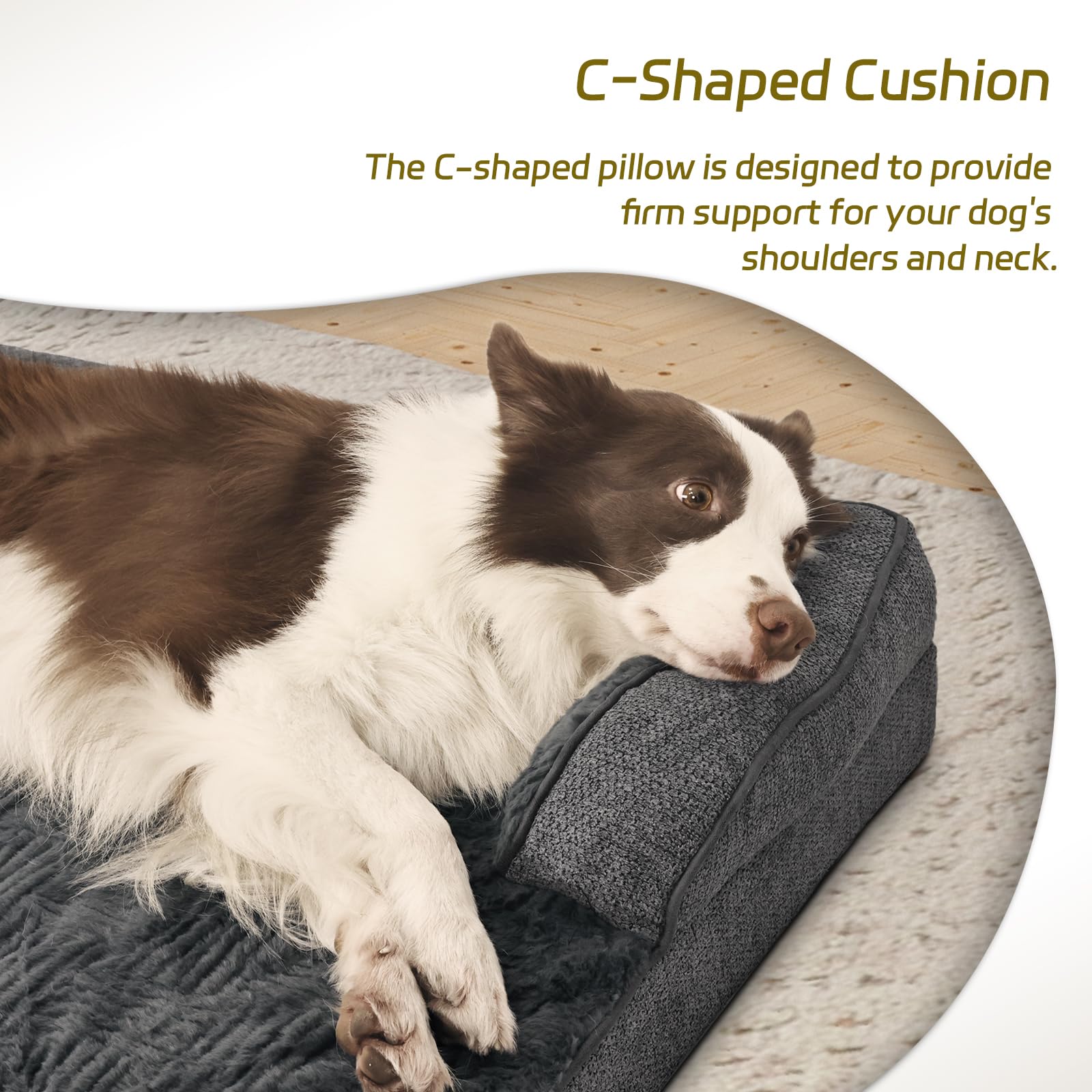 Windracing Dog Beds For Medium,Small Dogs,Orthopedic Dog Sofa Bed With Removable Washable Cover,Waterproof Egg Foam Pet Couch Be
