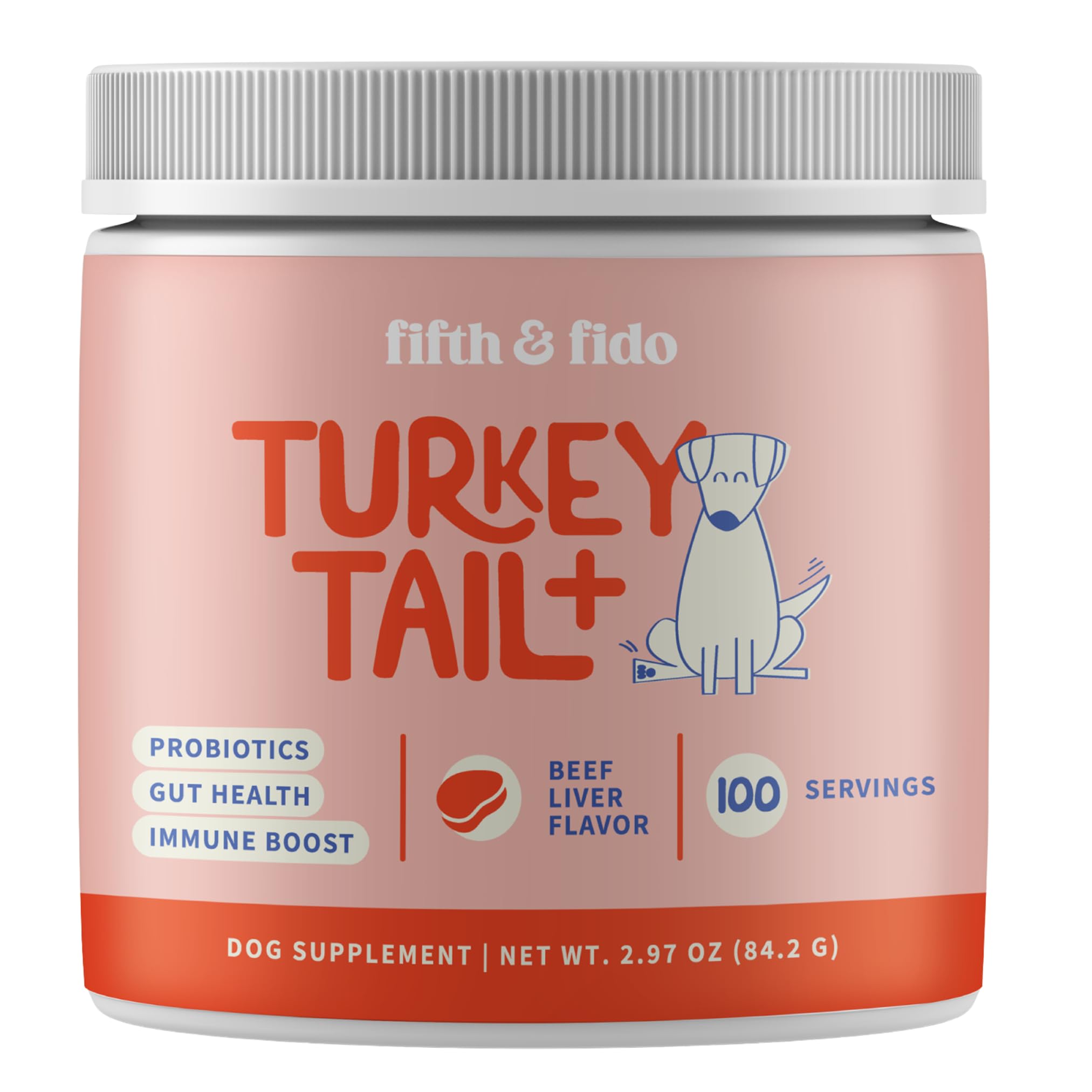 Fifth & Fido Turkey Tail Mushroom for Dogs - Lipoma Treatment for Dogs - Mushroom Supplement with Immune Support for Lipoma, Lum