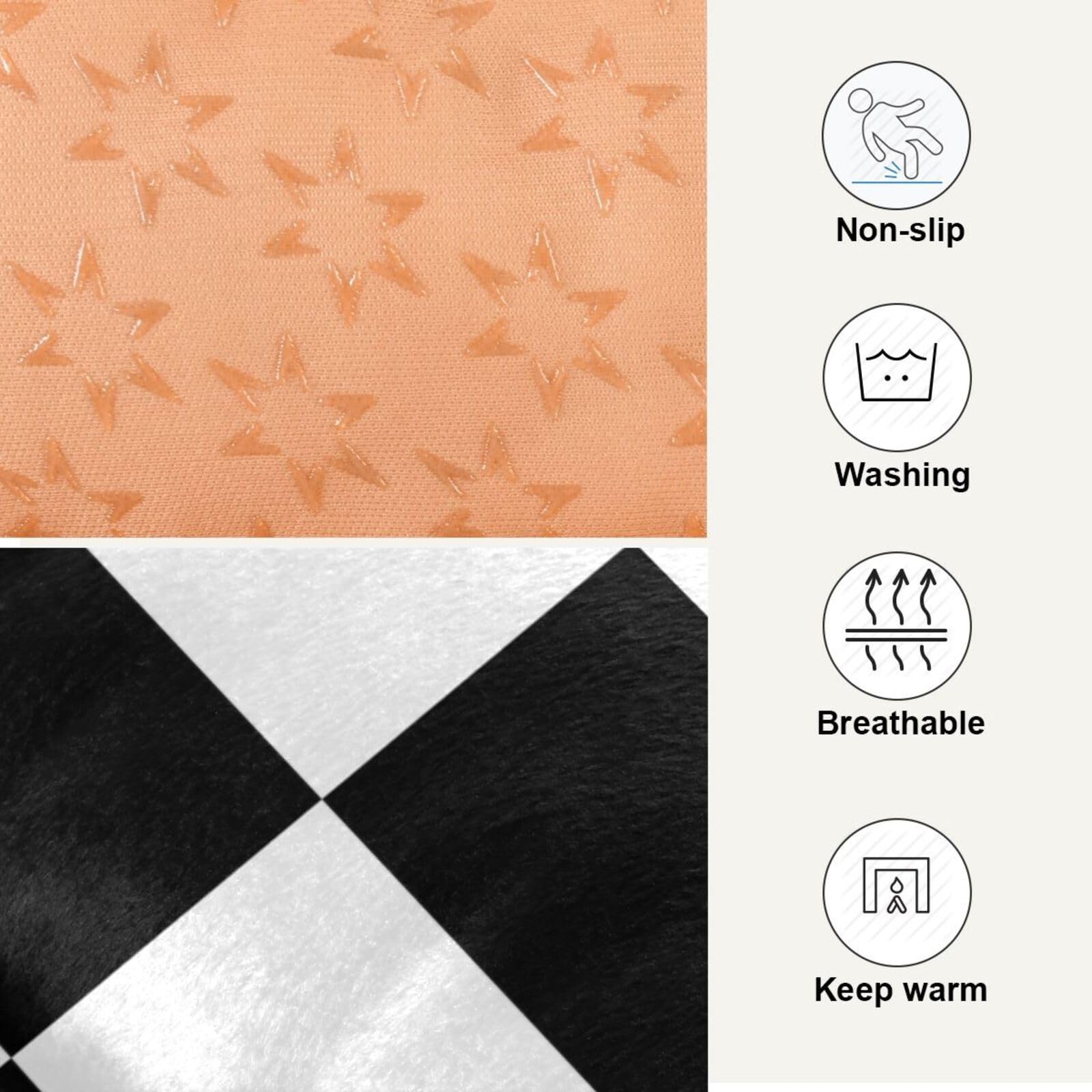 Coikll Checkerboard Pet Bed Pad Soft Dog Bed Mat With Anti-Slip Bottom, Machine Washable Crate Pad Mattress For Dog Sleeping