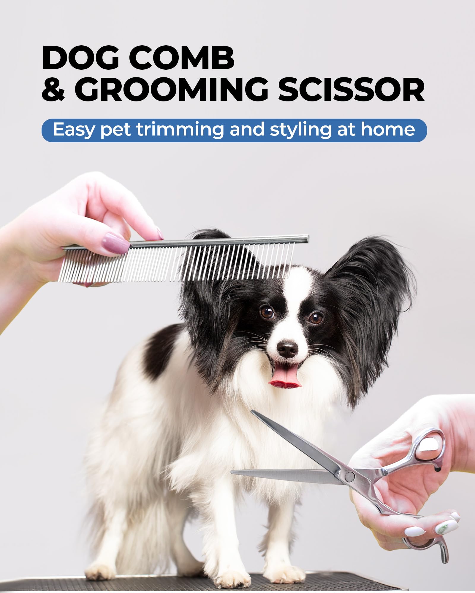Kueiox Dog Brush For Shedding Grooming,6 Pack Long-Pin Brush Set For Long Haired Dog Cat Goldendoodles Poodles Doodles Blue