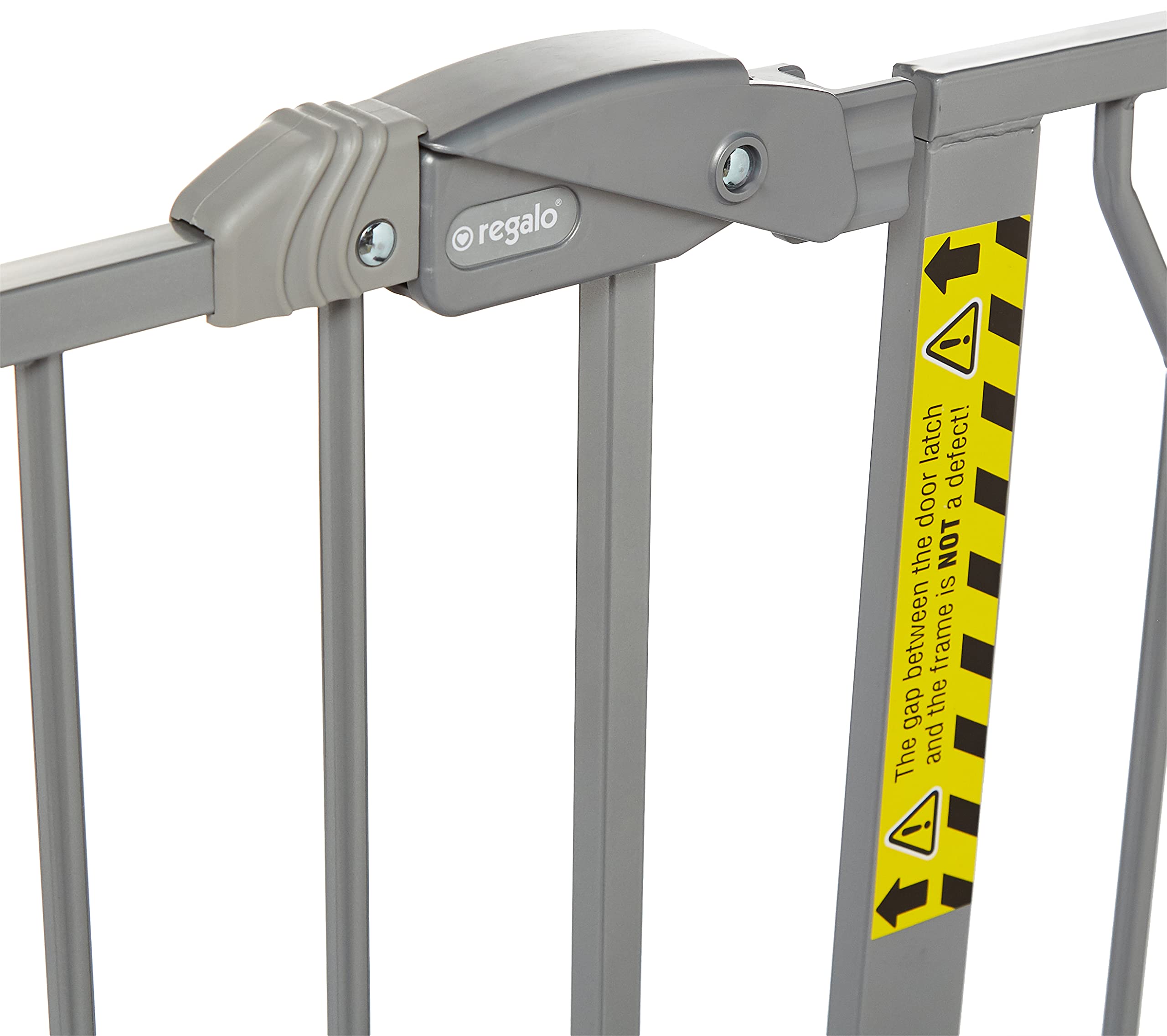 Regalo Easy Step 49-Inch Extra Wide Baby Gate, Includes 4-Inch And 12-Inch Extension Kit, 4 Pack Of Pressure Mount Kit And 4 Pack Of Wall Mount Kit, Platinum - Total Pack Of 1