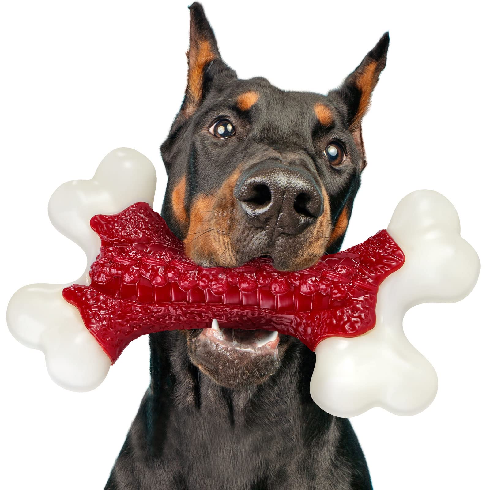 Kseroo Tough Dog Toys, Toys For Aggressive Chewers Large Breed, Chew Dogs, Bone Toy Nylon Durable Dogs Extreme Indestructible