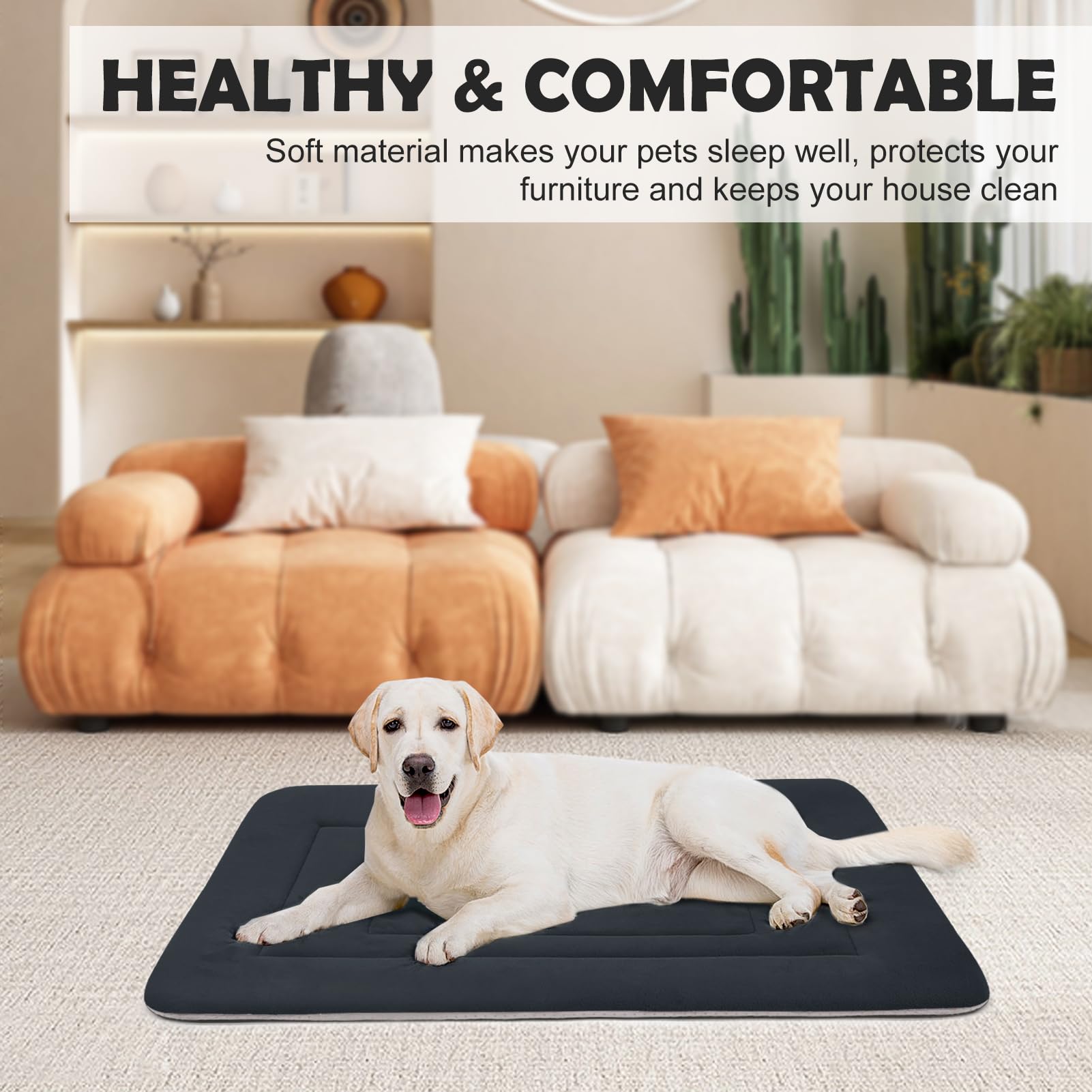 Dog Beds For Medium Dogs Crate Bed Pad Mat 36 Inch Soft Washable Pet Beds Non Slip Mattress Kennel Pads