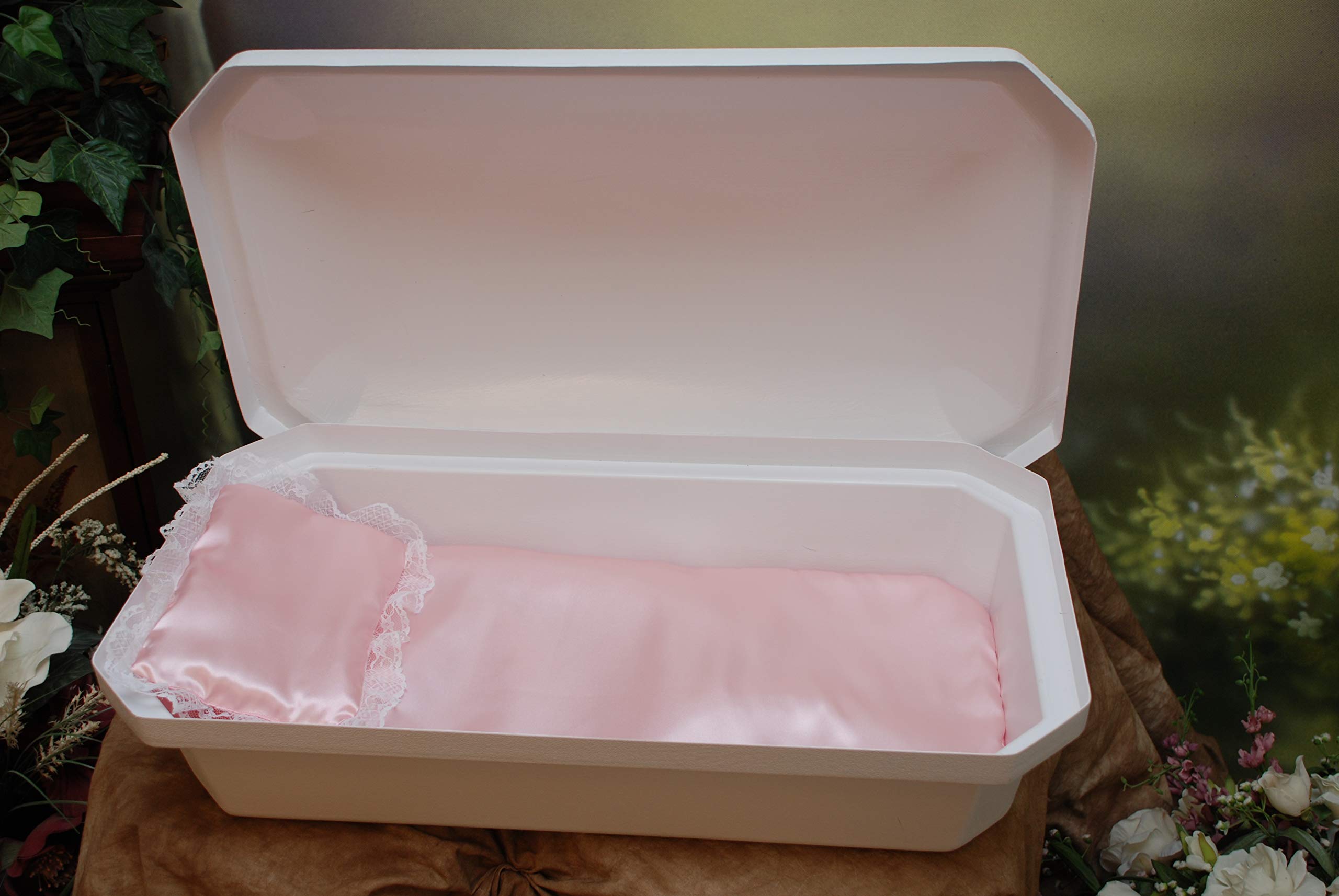 Newnak'S Pet Casket-Pet Casket White/Pink (3 Sizes) Standard (Medium)