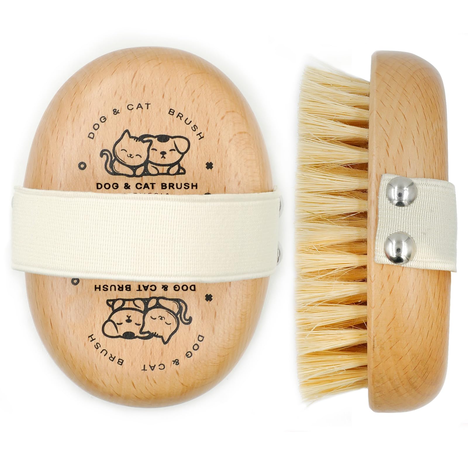 Menesia Soft Dog Brush, Pets Palm Brush For Dog And Cat Grooming - Bristle Brush For Dogs Short Haired - Soft Bristle Dog Brush 