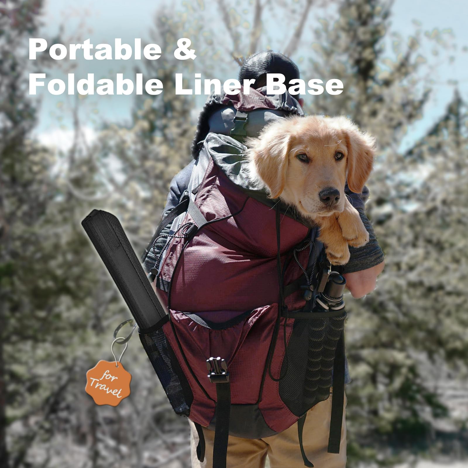 Hq4Us 4Legs Small Portable Dog Pee Pads Holder For Travel, Puppy Pad Holder Foldable Liner Base 23''X15'' Training Pad Holder With Fixing Clips, Dog Litter Box Waterproof, Easy Clean,Indoor Dog Potty