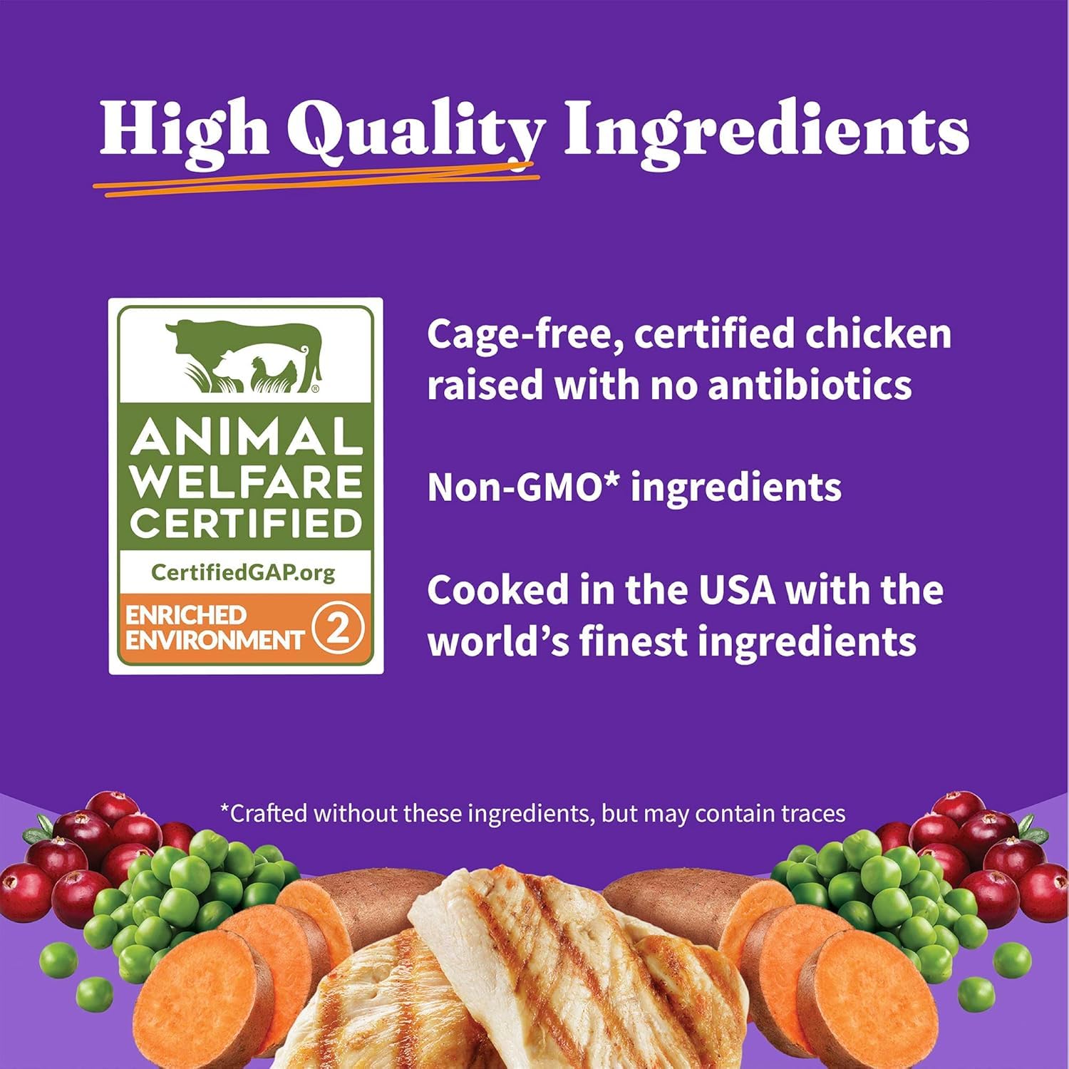Halo Holistic Kitten Food, Cage Free Chicken Recipe, Grain Free Dry Cat Food, Complete Digestive Health, 6 lb Bag