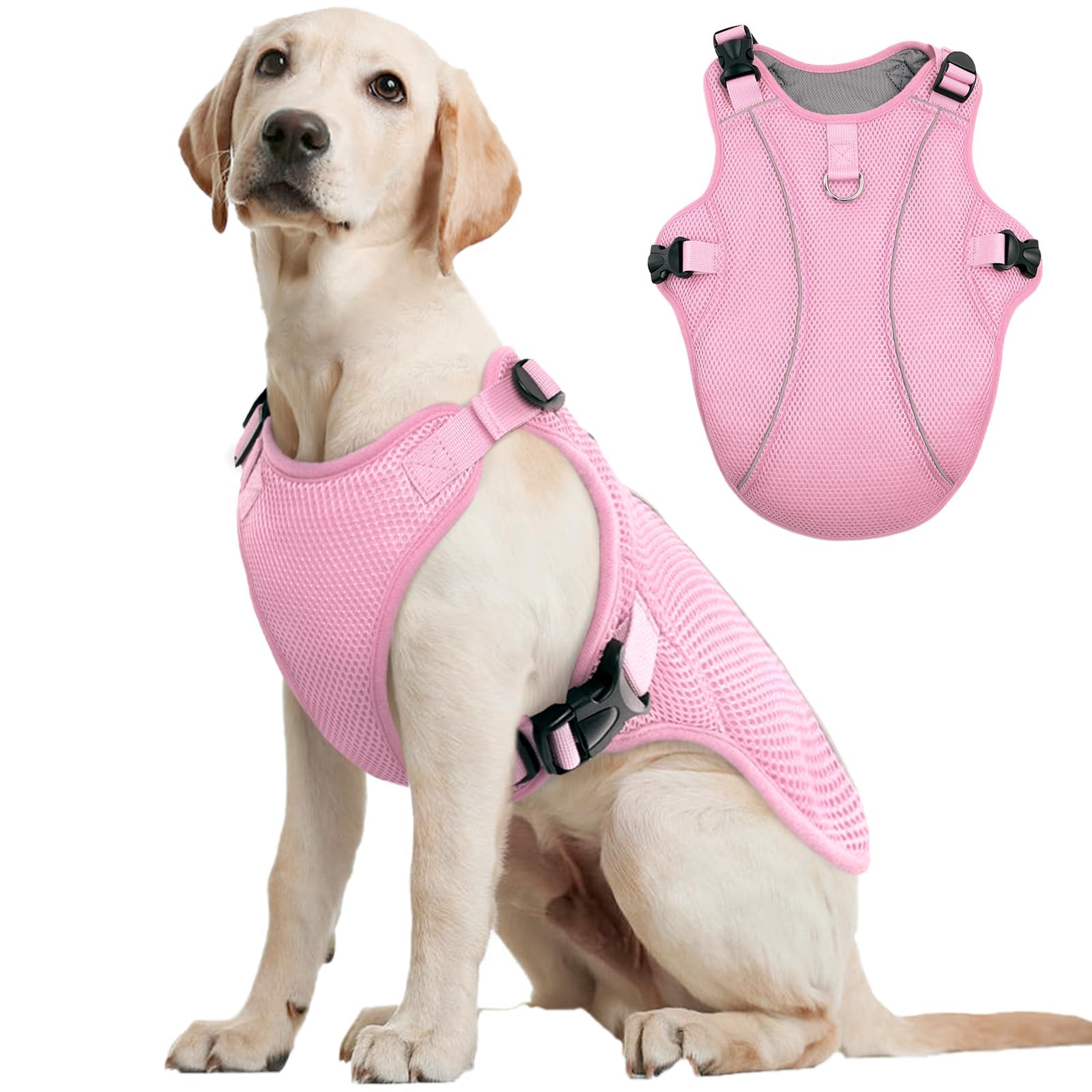 Kuoser Dog Cooling Vest, Pet Cooler Coat, Breathable Doggie Cool Jackets For Medium Dogs, Reflective Cooling Harness, Puppy Summ