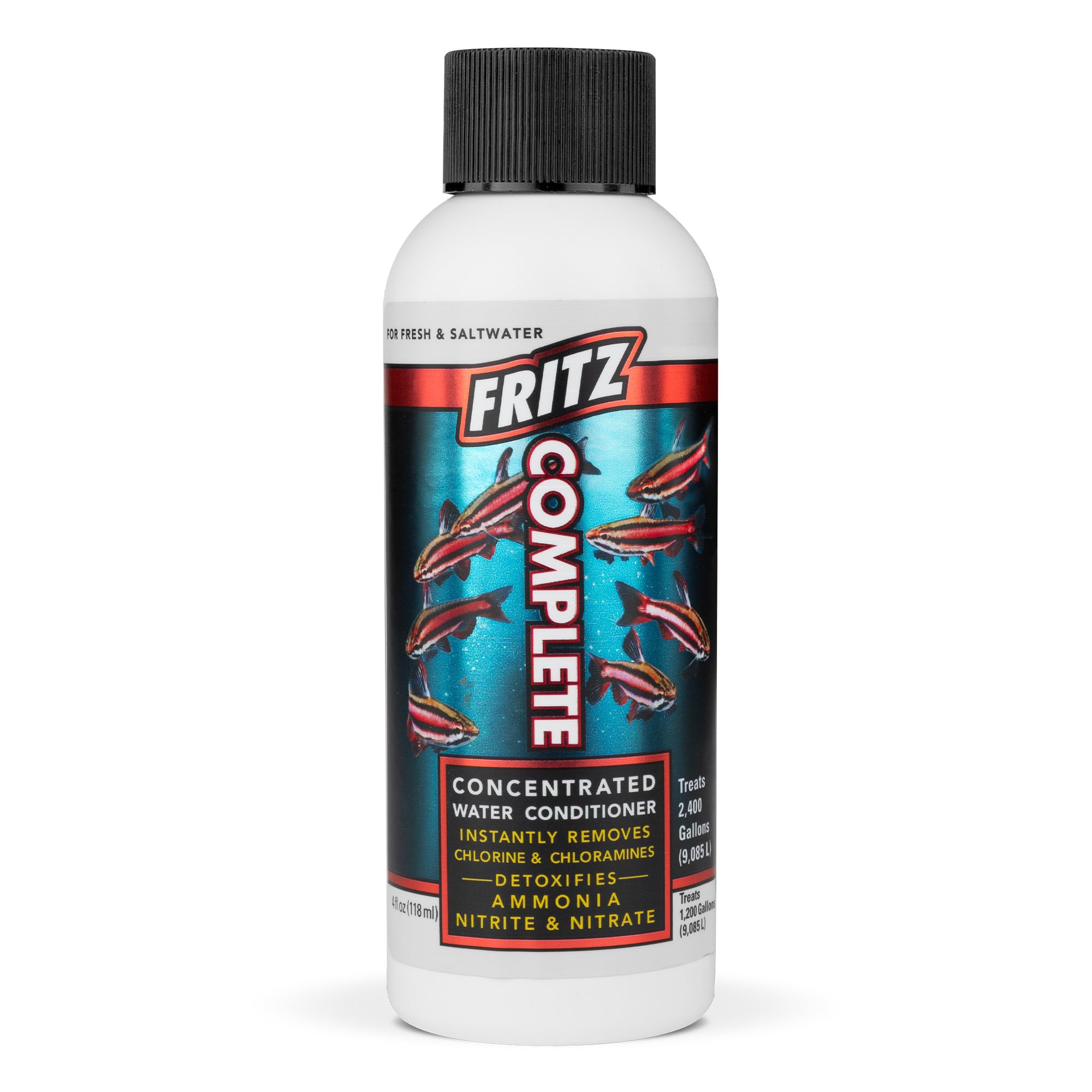 Fritz Complete - Concentrated Water Conditioner/Tap Water Dechlorinator, Instantly Detoxifies Chlorine, Chloramines, Heavy Metal