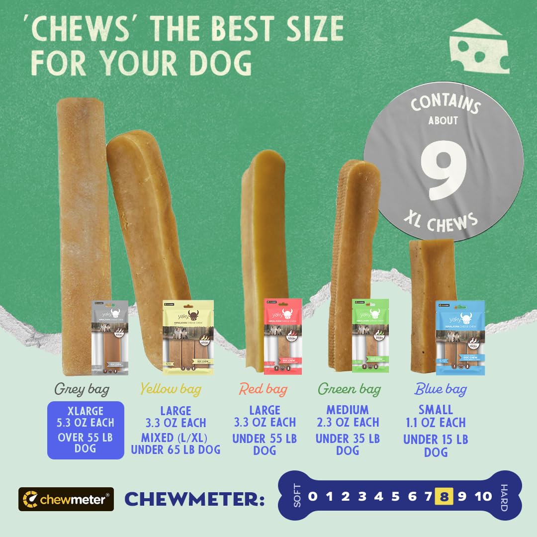 Chewmeter Yaky Himalayan Cheese Chews | Natural Yak Cheese Dog Chews | Long Lasting, Stain Free, Protein Rich, Low Odor | 100% N