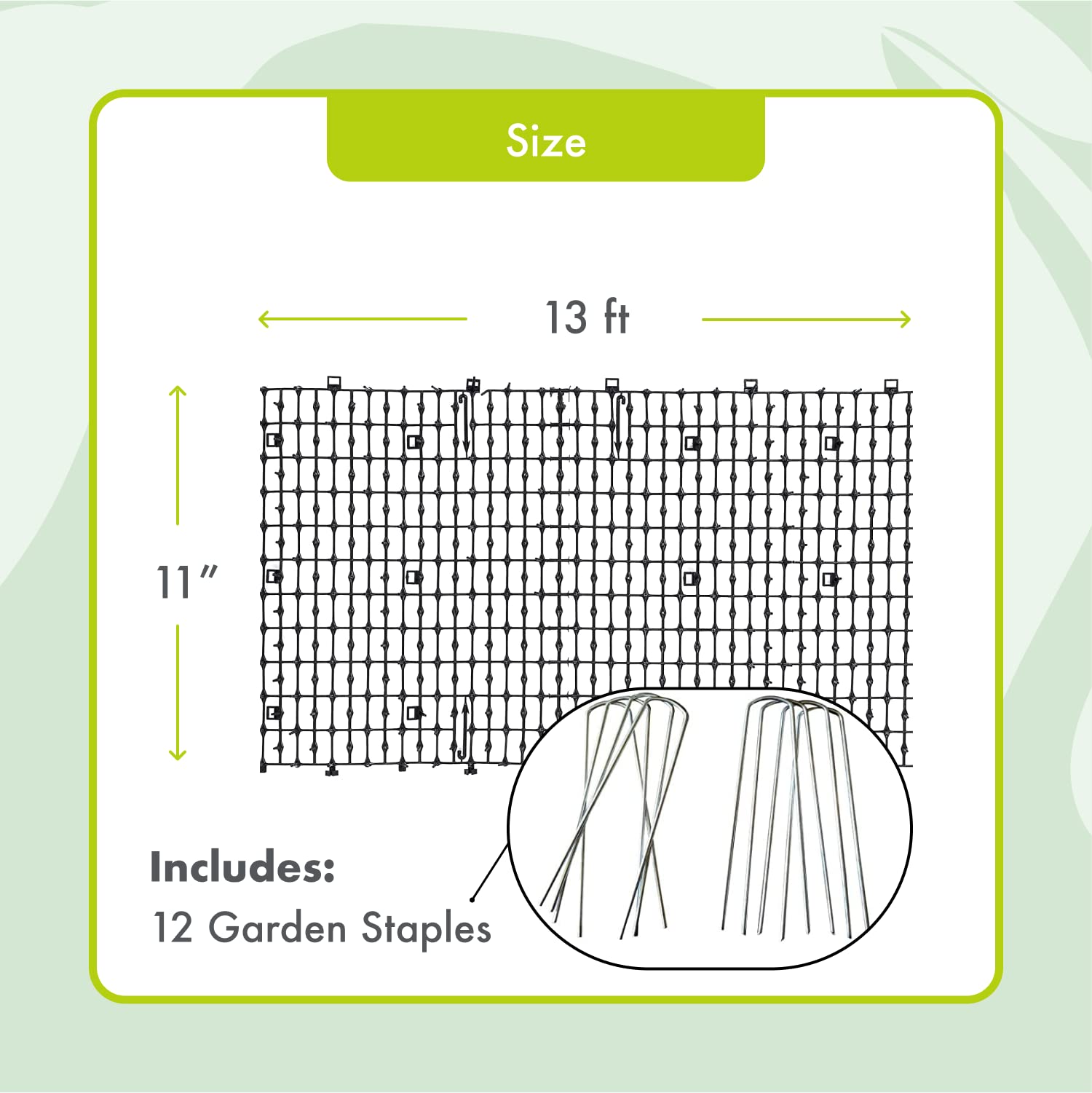 Homarden Outdoor Training Mat For Cats (13 Ft) - Cat Scat Mat Indoor And Outdoor - Cat Spikes With 12 Garden Staples To Keep Of Dog Off Couch And Keep Cats Out Of Yard