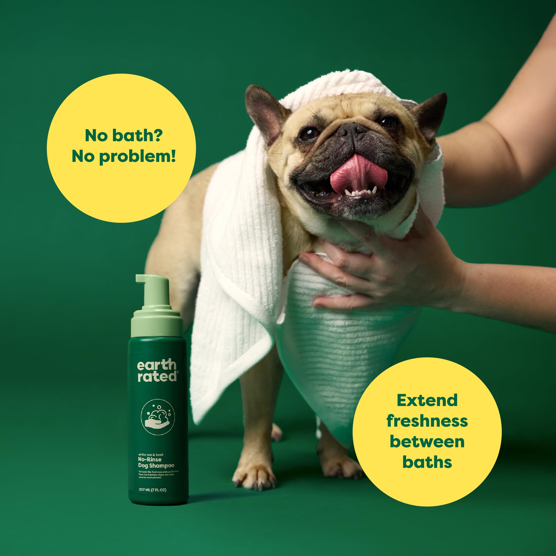 Earth Rated Waterless Dog Shampoo, Convenient No-Rinse Wash For Cleaning, Conditioning & Detangling, For All Coat Types, Refresh