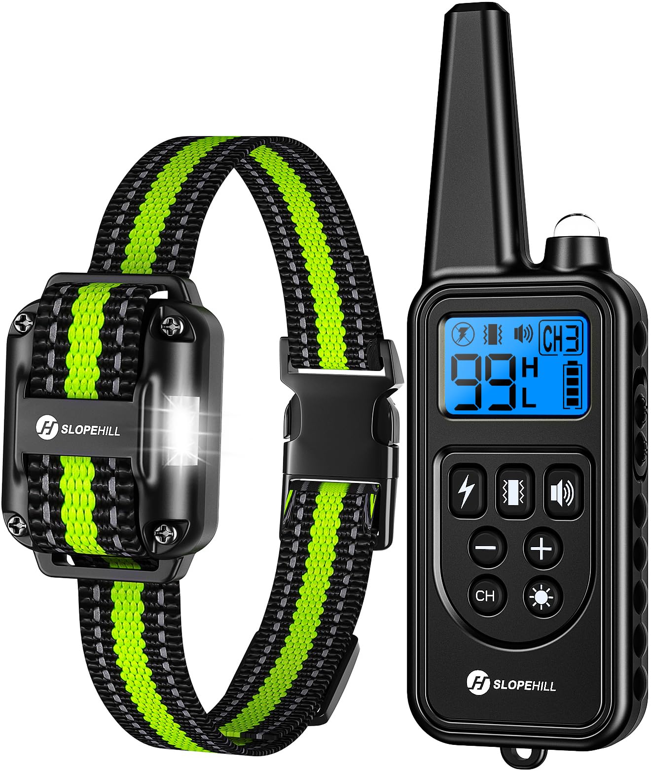 Dog Training Collar With 7 Training Modes, 2600Ft Remote Electronic Dog Shock Collar, Electric Shock Collar For Small Medium Large Dogs (Green)
