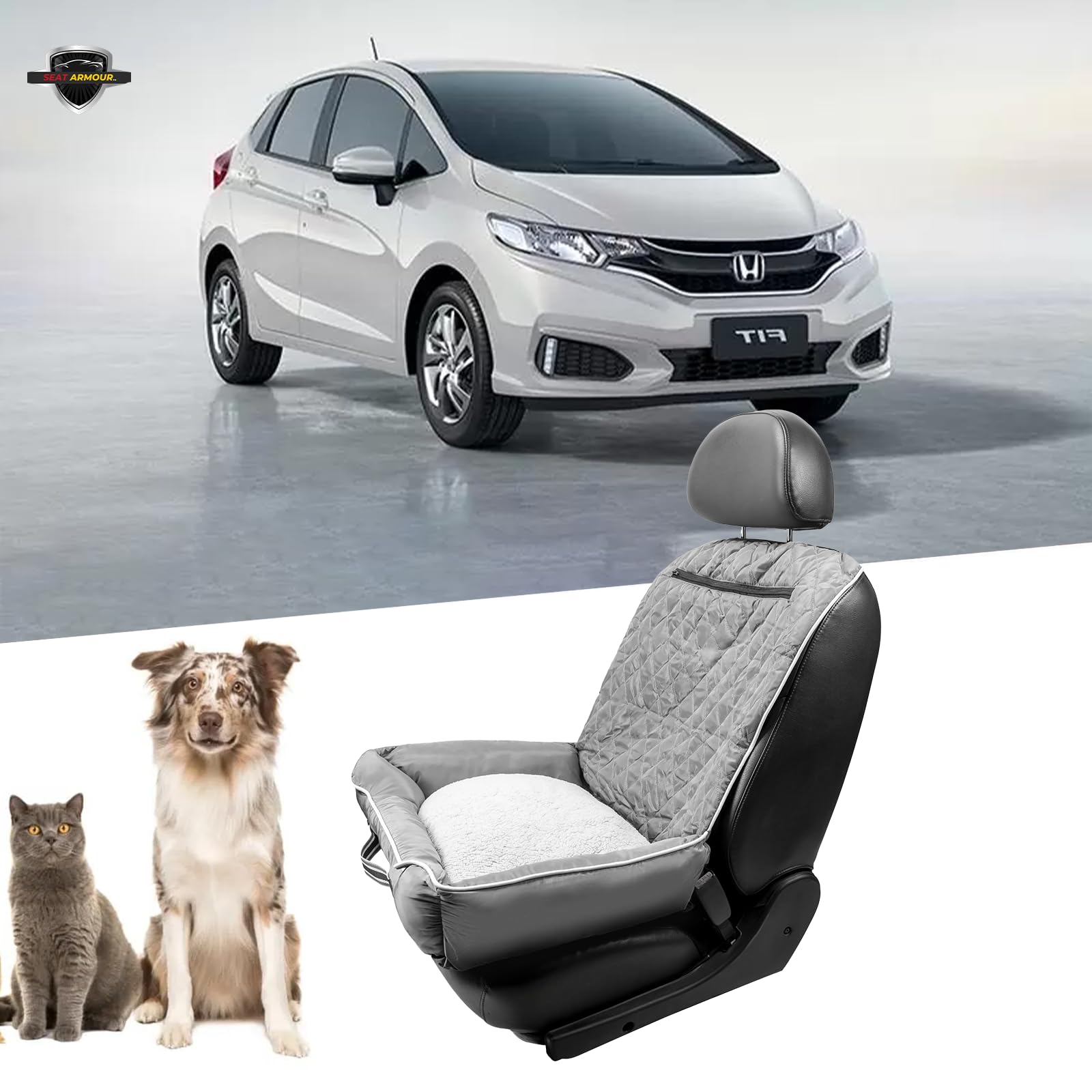 Comfort Grey Pet Bed and Car Seat