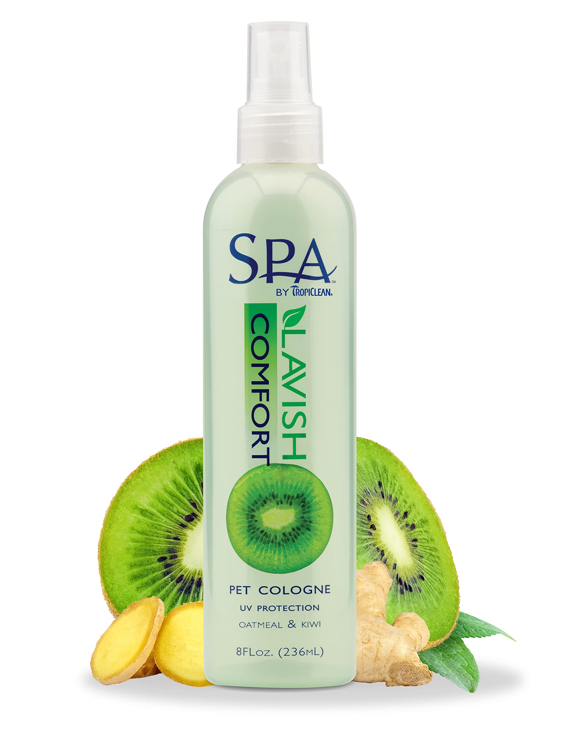 Tropiclean Spa Comfort Dog Cologne Spray Long Lasting | Kiwi Scented Dog Deodorizing Spray | Naturally Derived Salon Grade Ingre