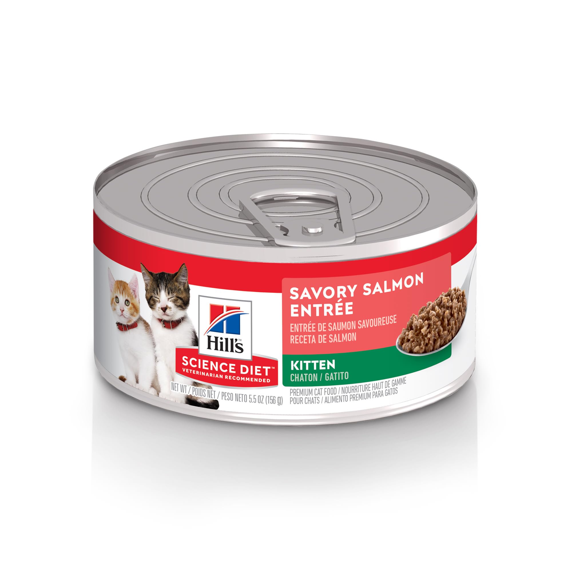Hills Science Diet Kitten, Kitten Premium Nutrition, Wet Cat Food, Salmon Minced, 5.5 oz Can, Case of 24