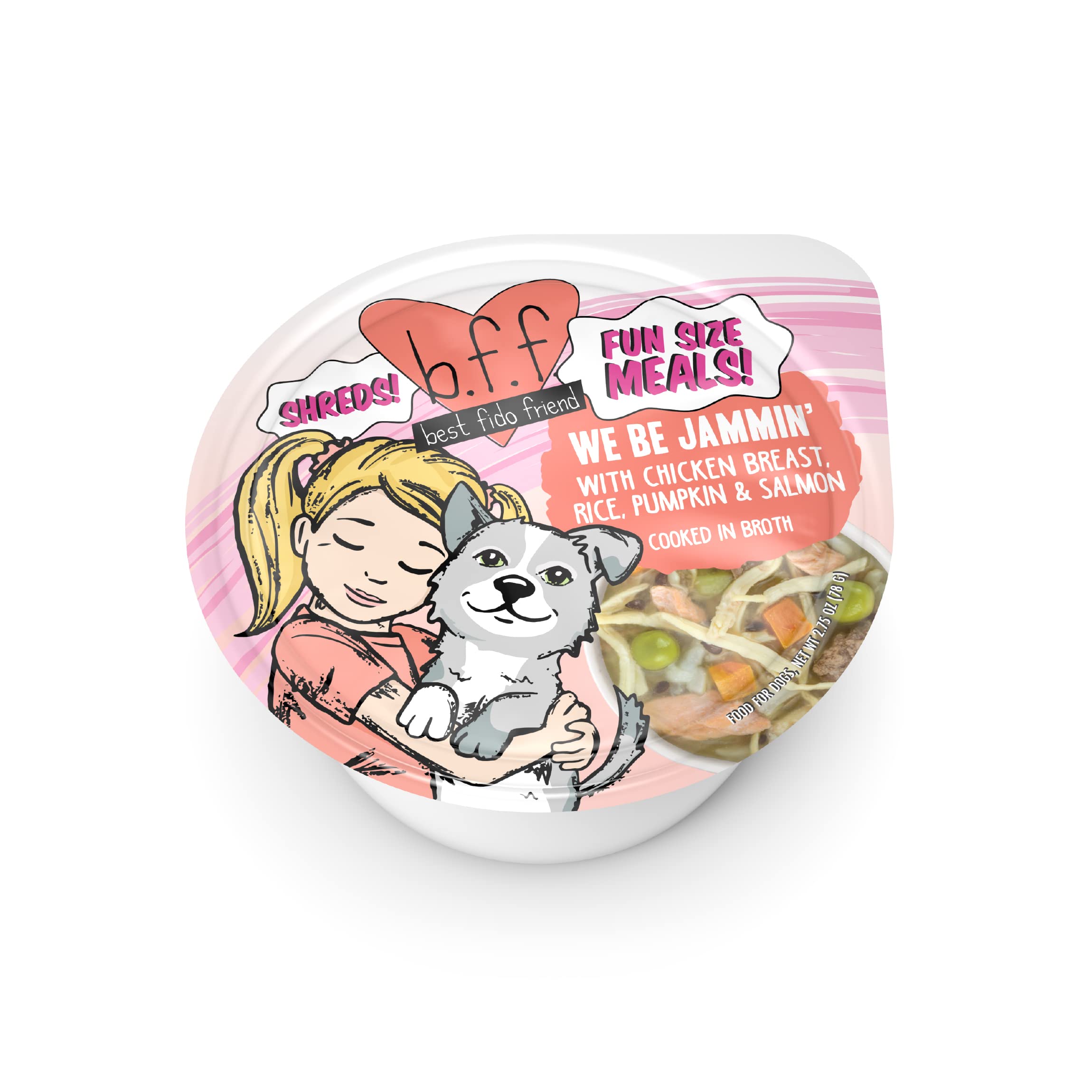 Weruva Best Fido Friend Fun Size Meals for Dogs, We Be Jammin, 2.75oz Cup, Pack of 12