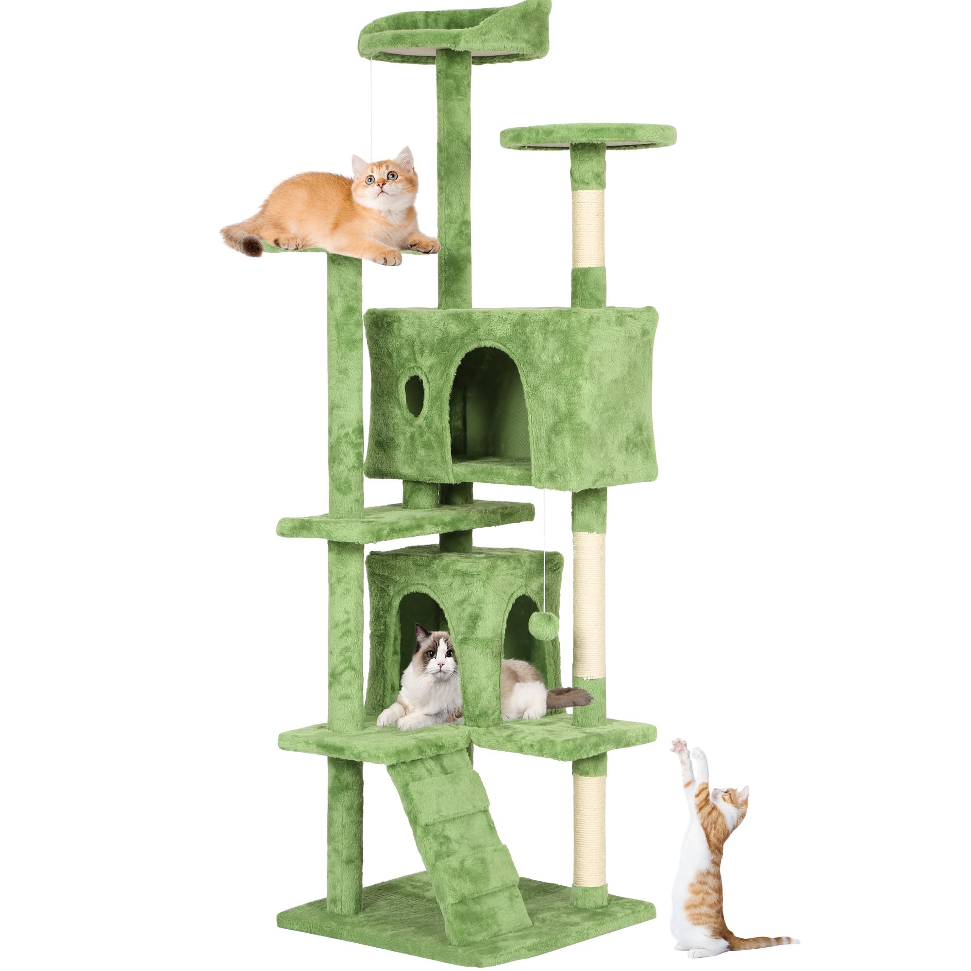 BestPet 70in Cat Tree Tower for Indoor Cats,Multi-Level Cat Furniture Activity Center with Cat Scratching Posts Stand House Cat 