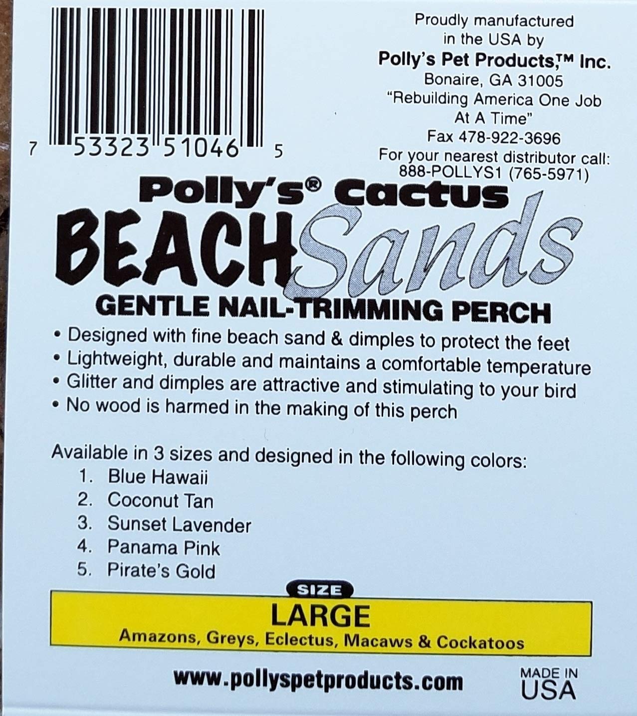 Polly'S Beach Sands Bird Perch, Large