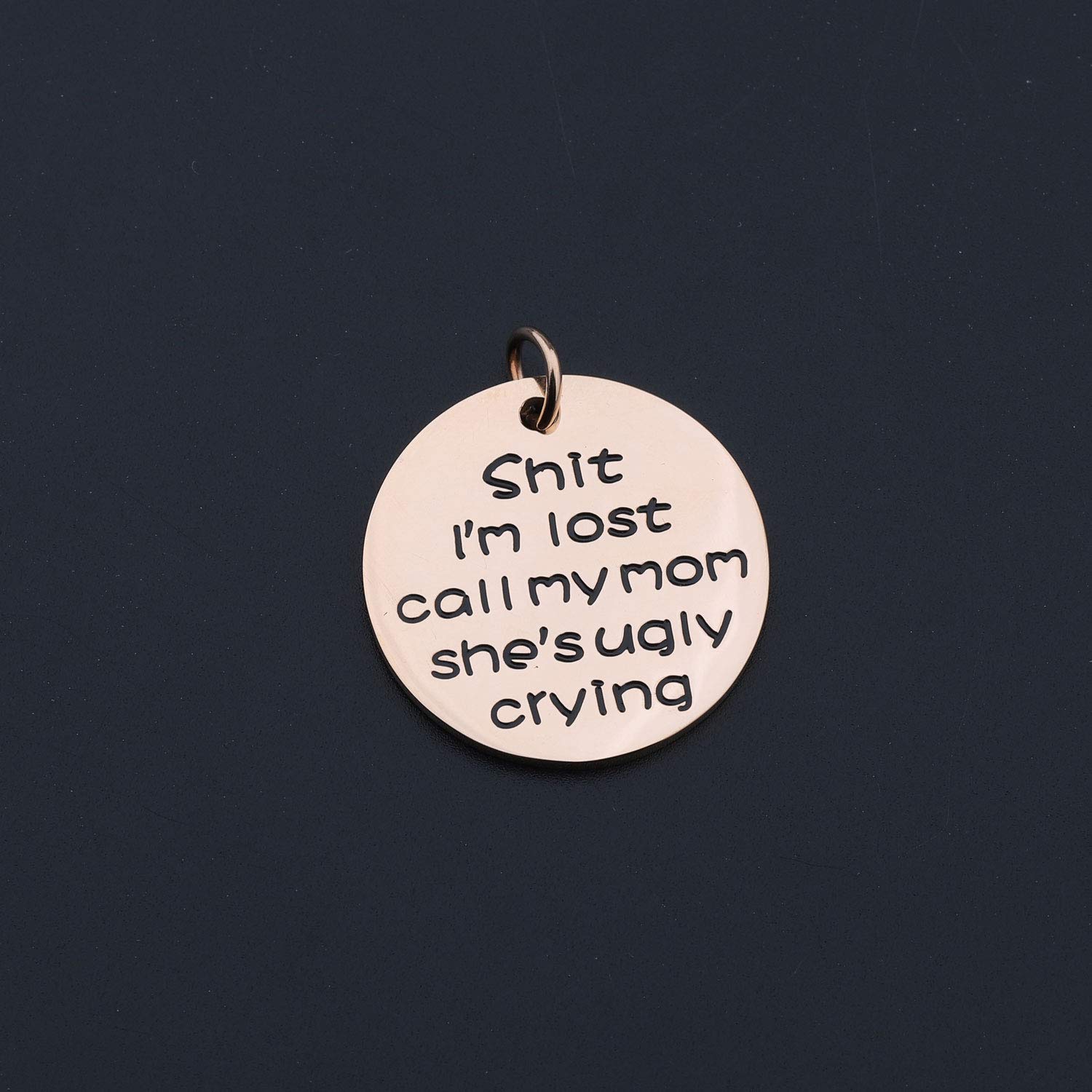 Zuo Bao Funny Dog Cat Pet Id Tag Shit I'M Lost Call My Mom She'S Ugly Crying Stainless Steel Pet Tags (Pet Id Tag Rg)