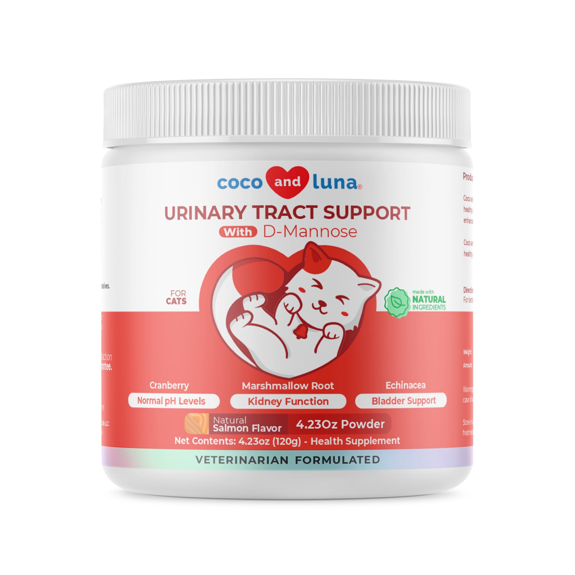 Cranberry for Cats - Incontinence Support, Urinary Tract Support, Cat UTI, Bladder Support, 120g Powder