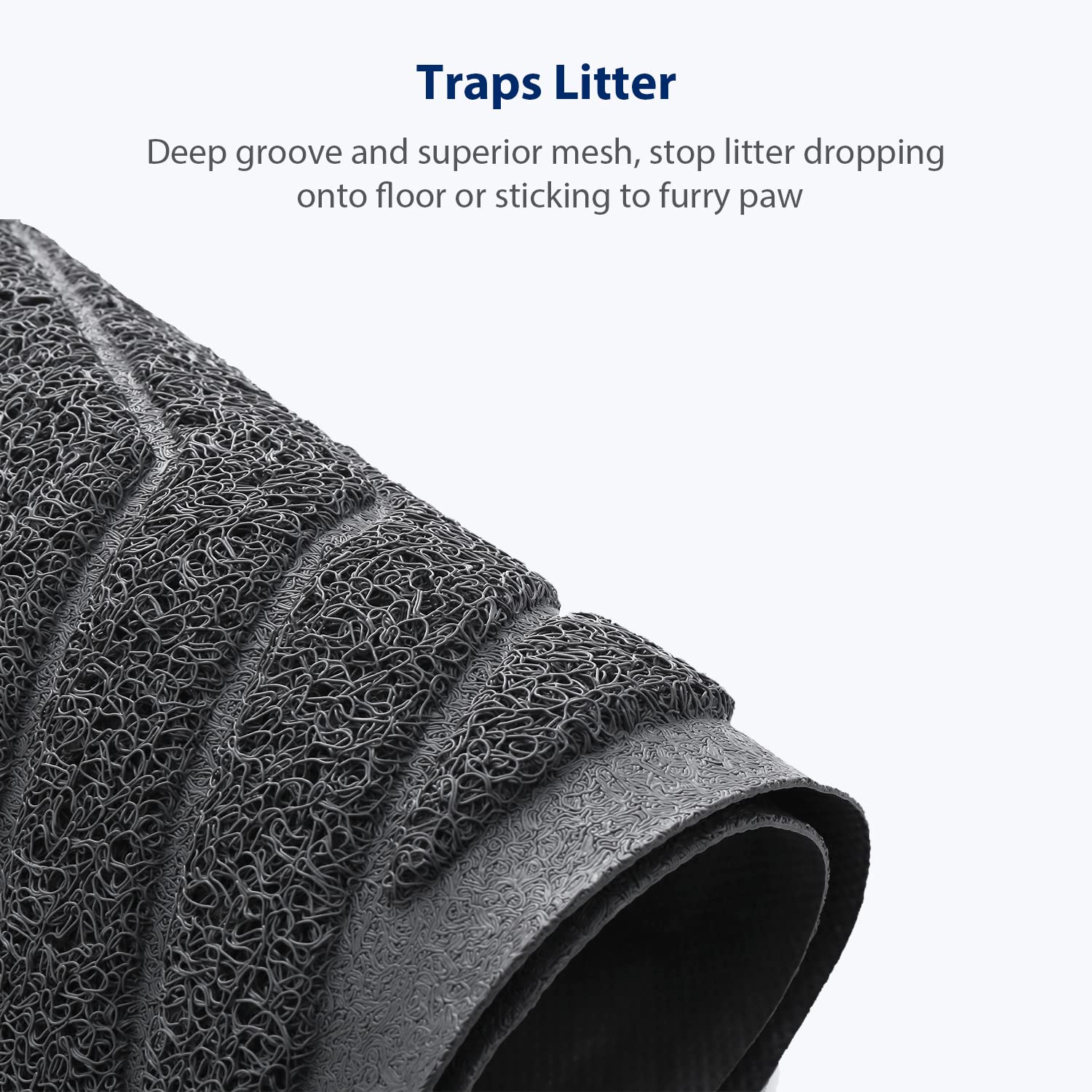 WePet Cat Litter Box Mat(No. 02-2), Kitty Premium PVC Pad, Durable Trapping Rug, Phthalate Free, Urine-Resistant, Scatter Contro