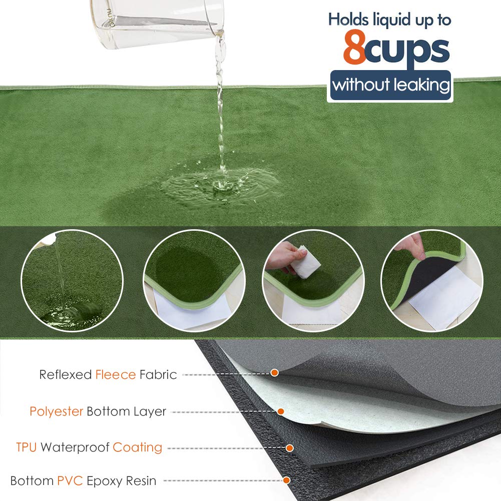 ULIGOTA Extra Large Reusable Dog Pee Pads 65x48 Washable Grass Green Puppy Training Mat for Playpen