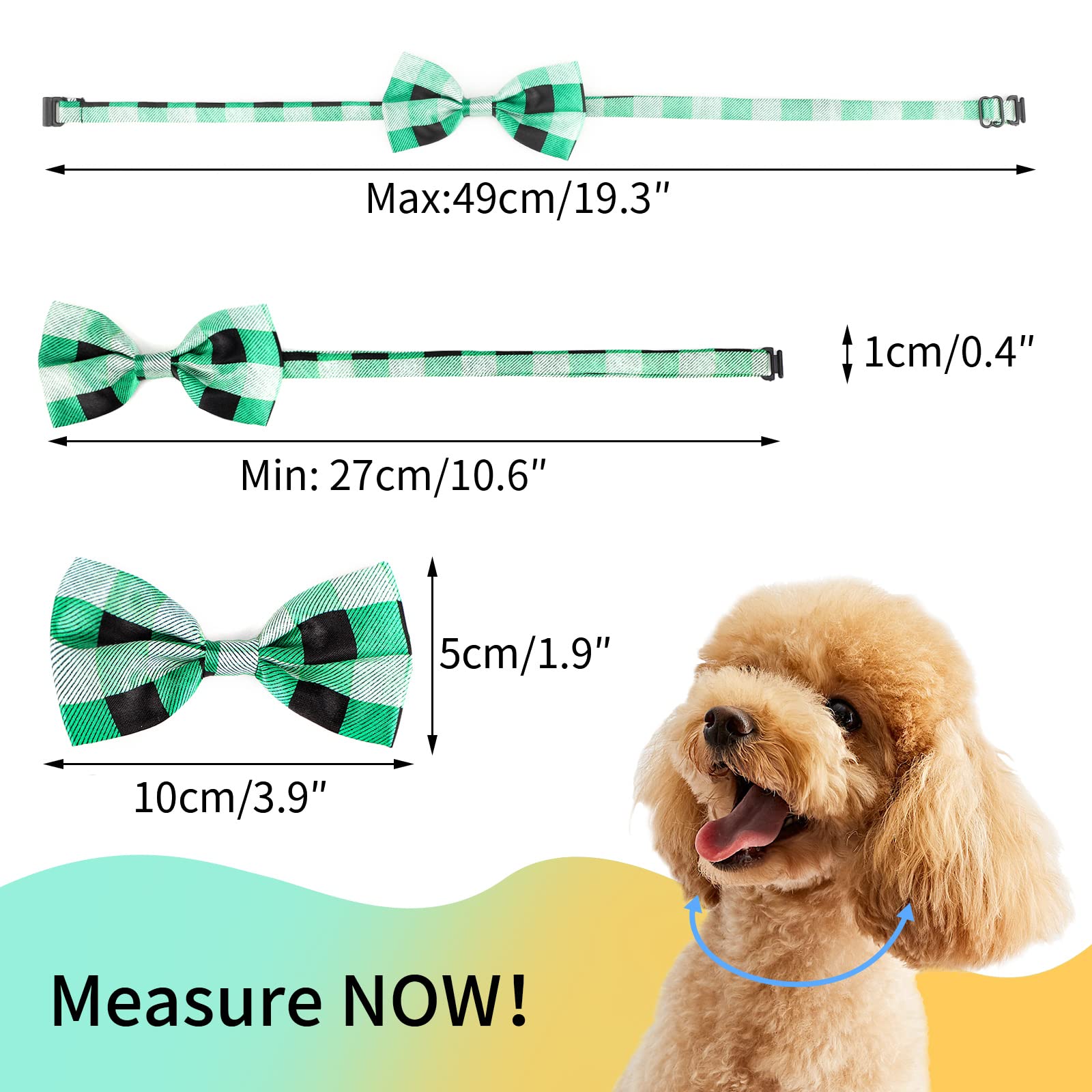 Segarty Dog Bow Ties, 10 Pcs Bulk Pet Bowties, Pet Neck Bows With Adjustable Collar, Grooming Bowknot For Christmas Birthday Holiday Valentine Party Dog Photography Accessories Gift For Puppy Dogs Cat