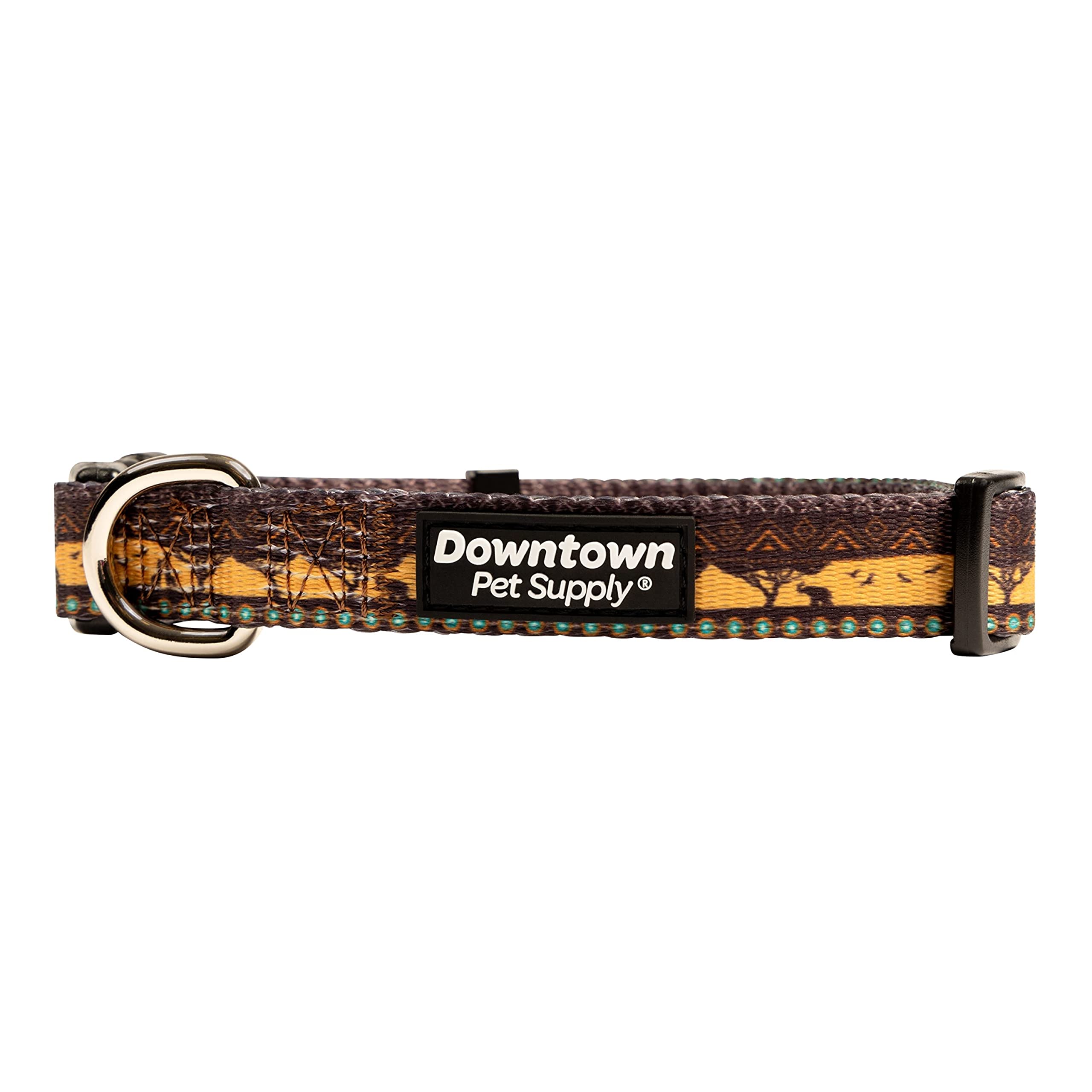Downtown Pet Supply - Best & Fancy Dog Collar - Lightweight Adjustable With Quick Buckle & D-Ring - Hand Wash Safe - Sahara - M